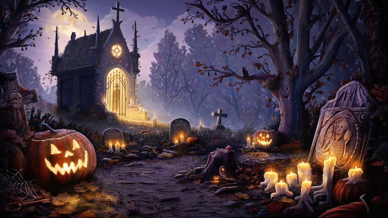 Spooky Graveyard Halloween Pictures — 1280x720 wallpaper