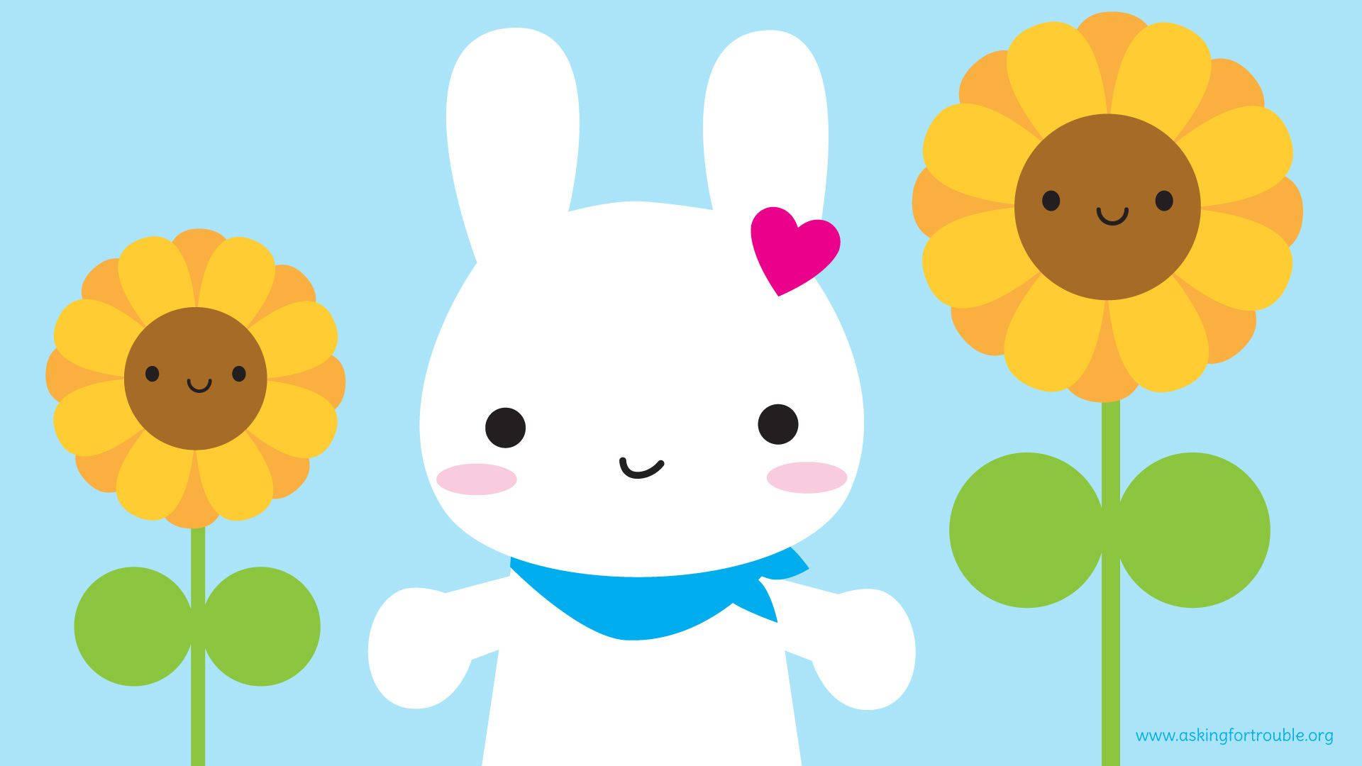 Spread Joy and Sunshine Like This Kawaii Bunny — 1920x1080 wallpaper