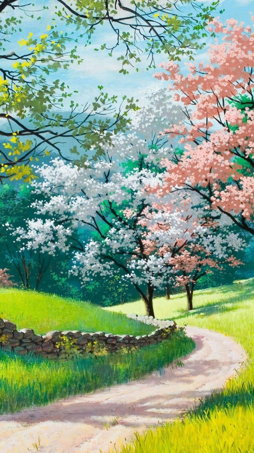 Spring Painting Beautiful Phone — 1080x1920 wallpaper