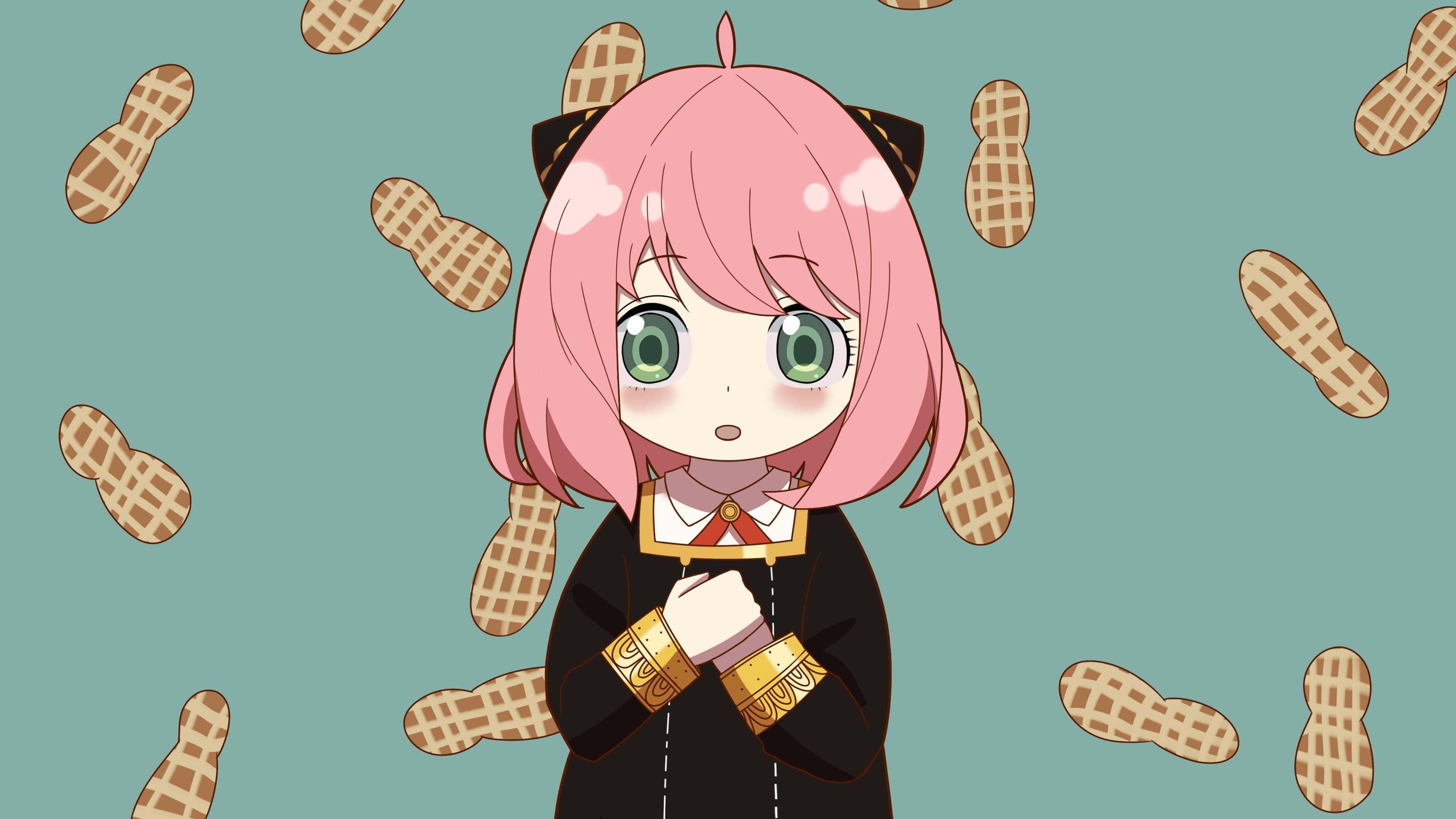 Spy X Family Anya Forger Peanuts — 3840x2160 wallpaper