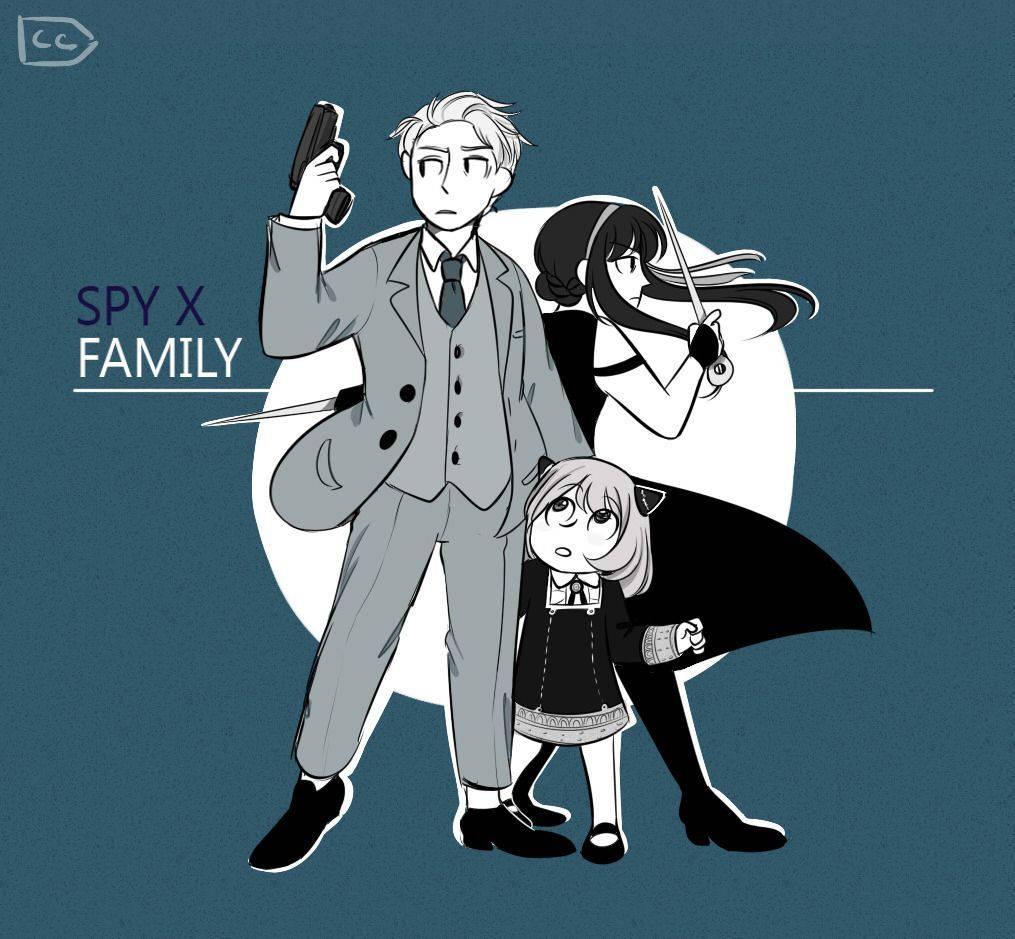 Spy X Family Cartoon Style Graphic — 1015x939 wallpaper