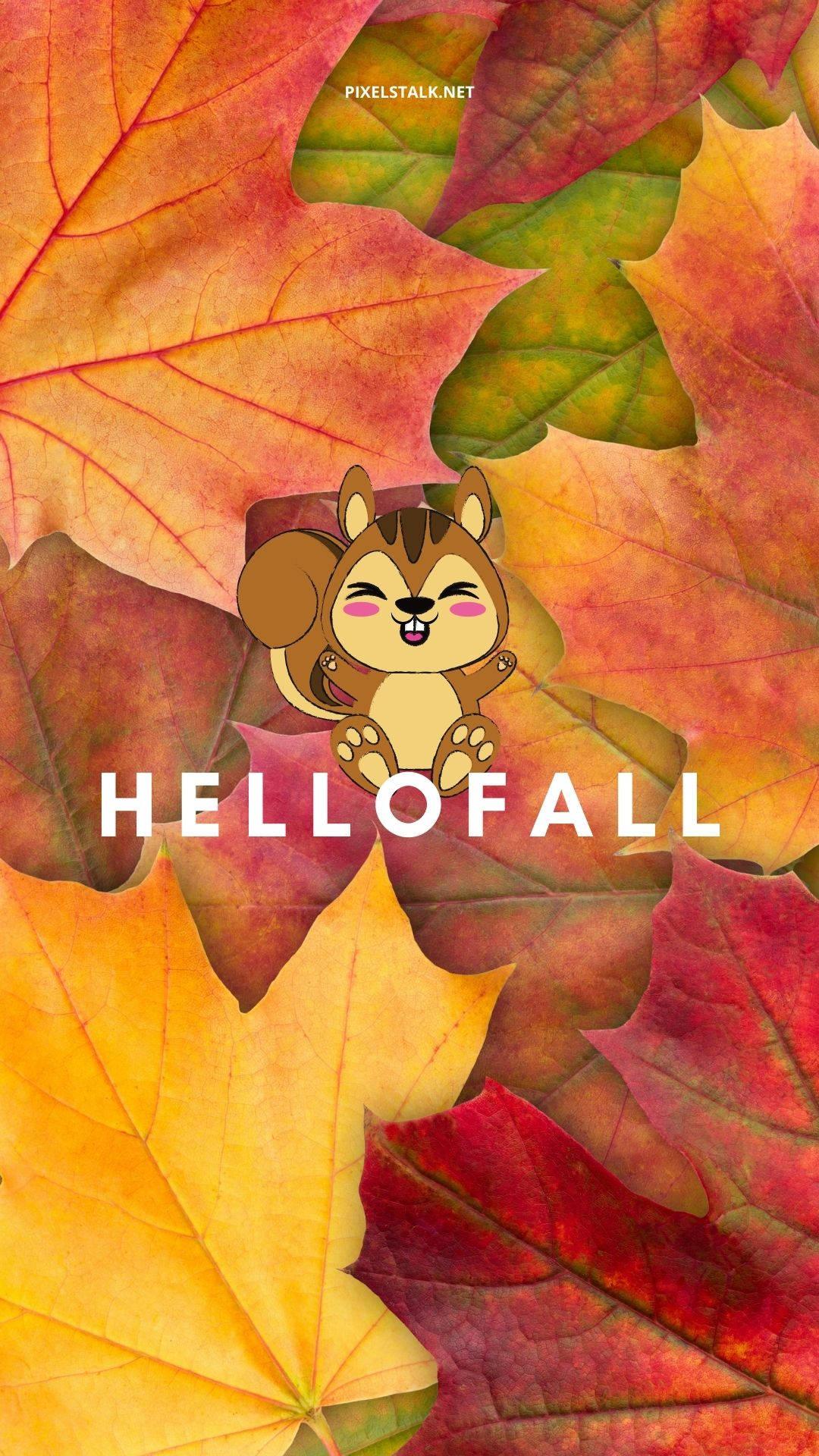 Squirrel Hello Fall IPhone — 1080x1920 wallpaper