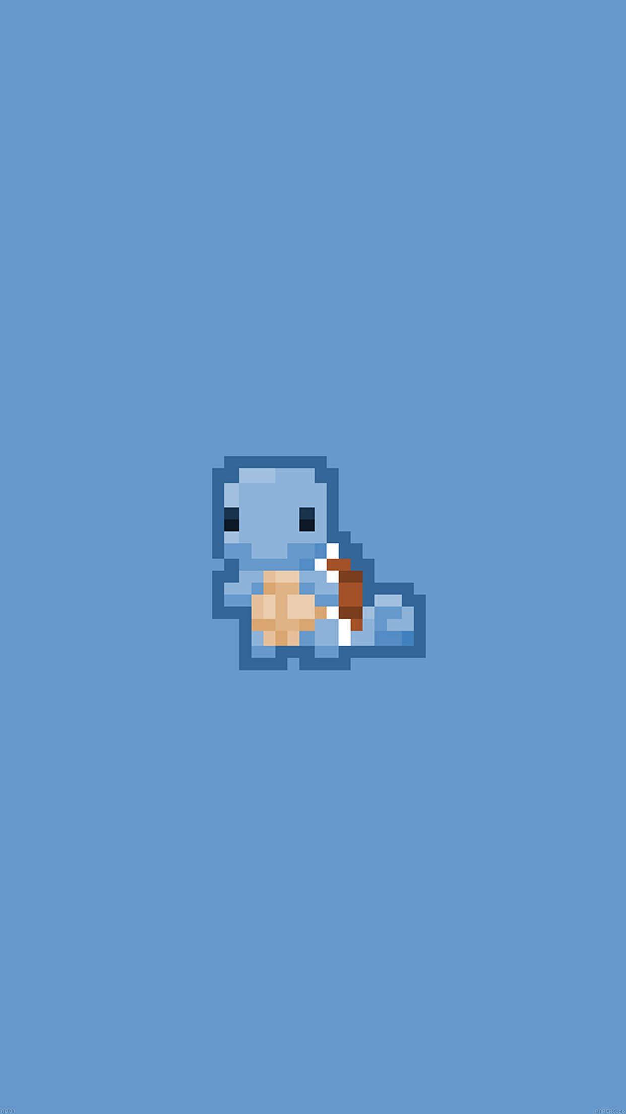 Squirtle Pixel Art Pokemon Iphone — 1242x2208 wallpaper