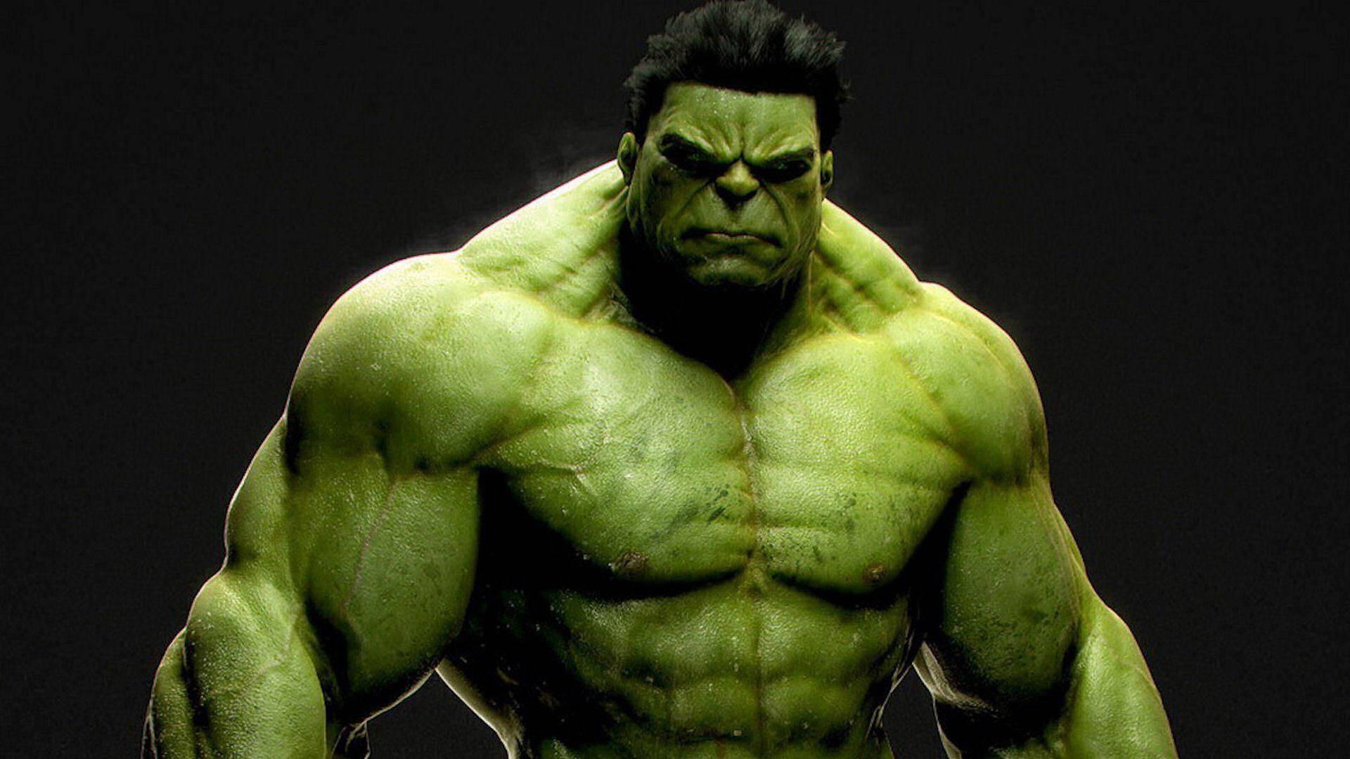 Standing Hulk On Black Background — 1920x1080 wallpaper