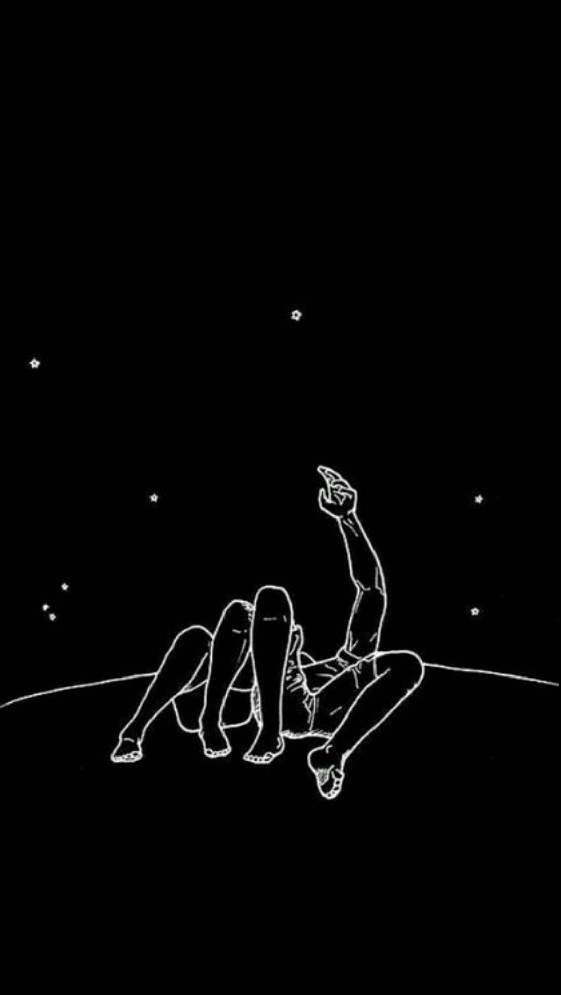Star Gazing Dark Aesthetic — 1107x1965 wallpaper
