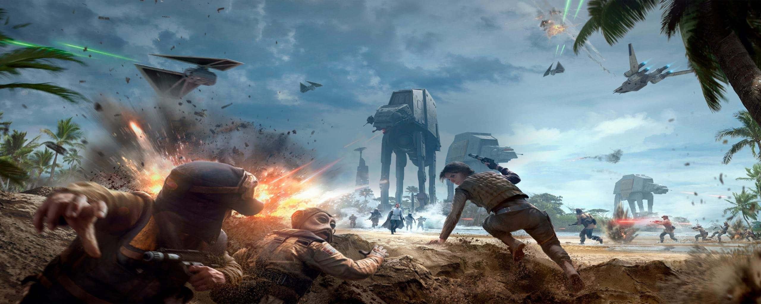 star wars battlefront 2 - screenshot — 2560x1024 wallpaper