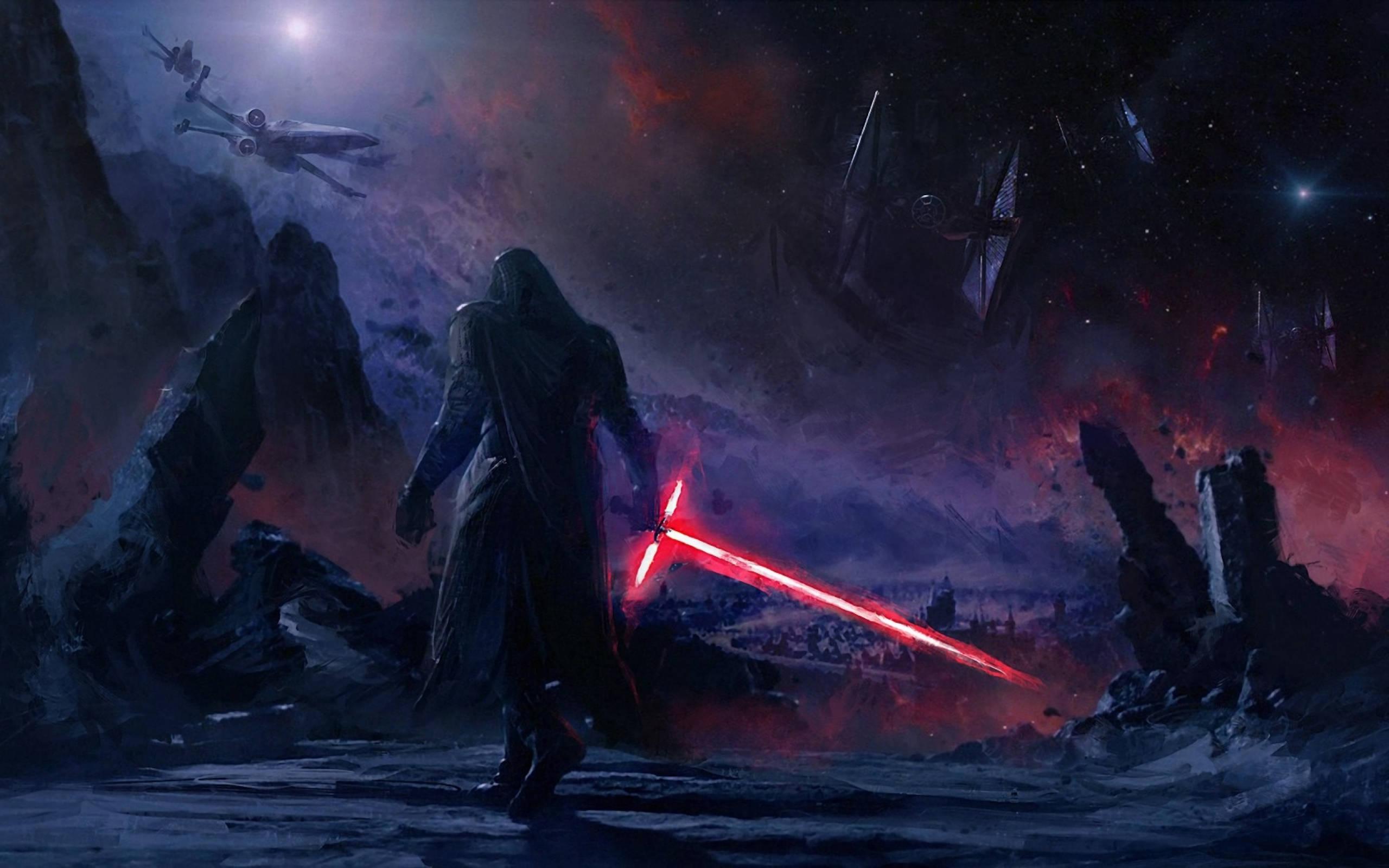 Star Wars Characters on an Intergalactic Escape — 2560x1600 wallpaper