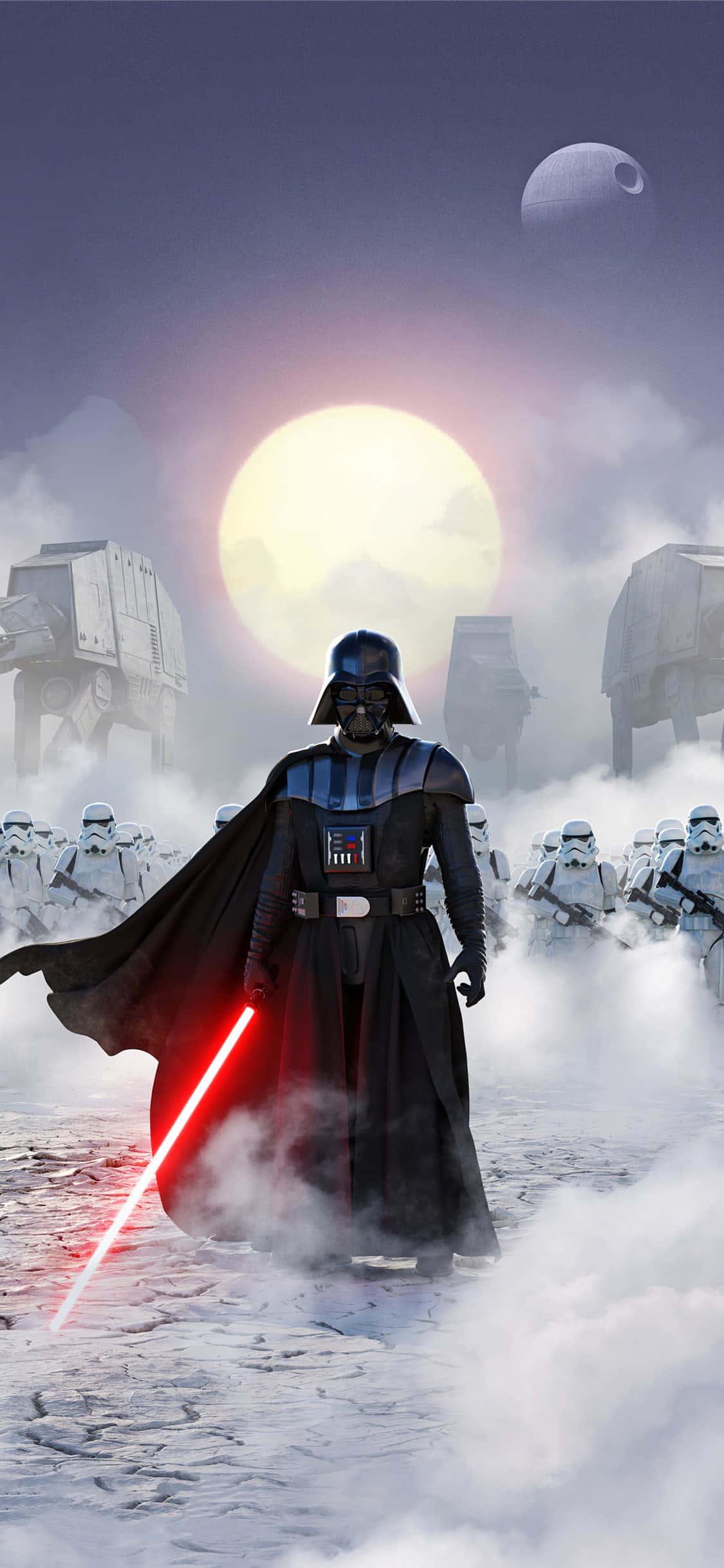 Star Wars Darth Vader And Stormtrooper Soldiers Background