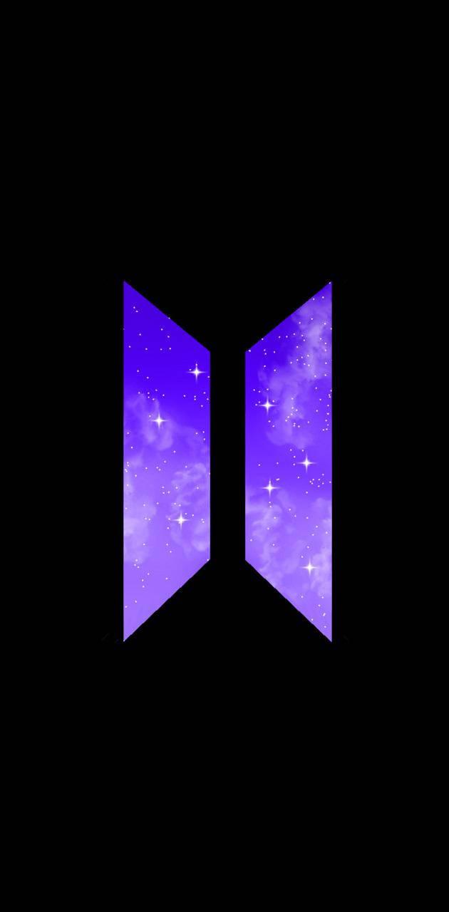 Starry BTS Logo — 630x1280 wallpaper