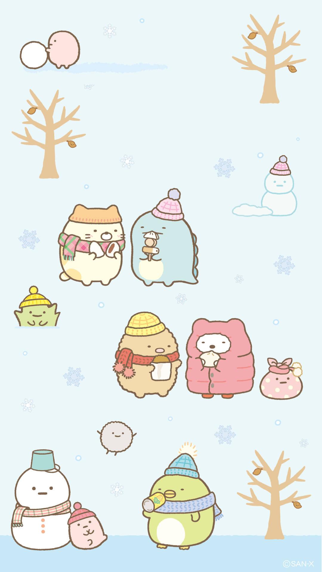 Stay warm and cozy during the winter months with Sumikko Gurashi! — 1080x1920 wallpaper