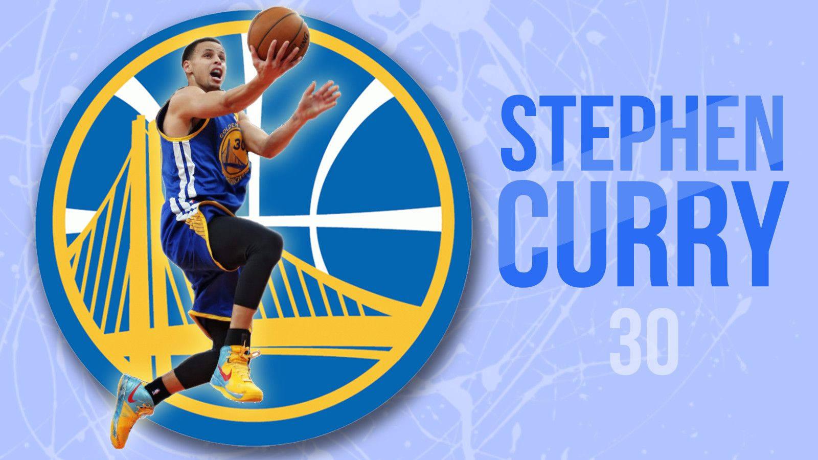 Stephen Curry In The Logo — 1600x900 wallpaper
