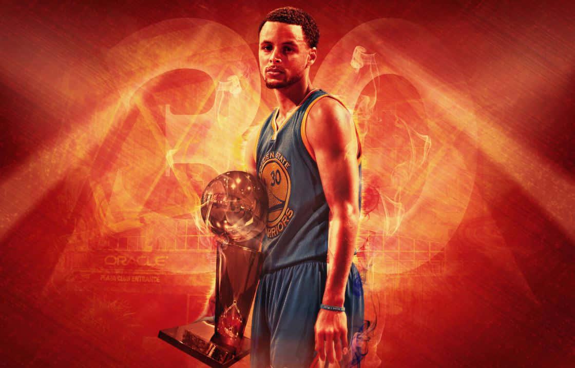 Stephen Curry shooting a three-pointer during a game — 1120x718 wallpaper