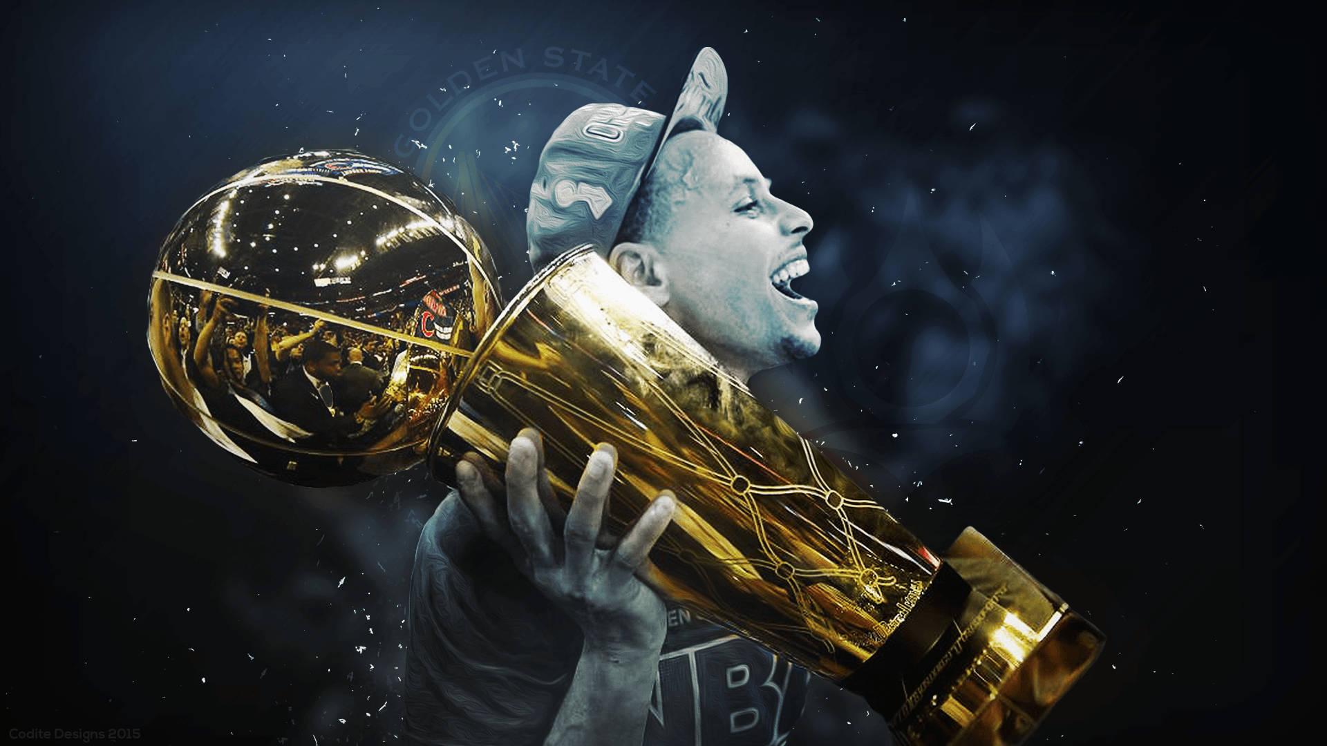 Stephen Curry With Trophy — 1920x1080 wallpaper
