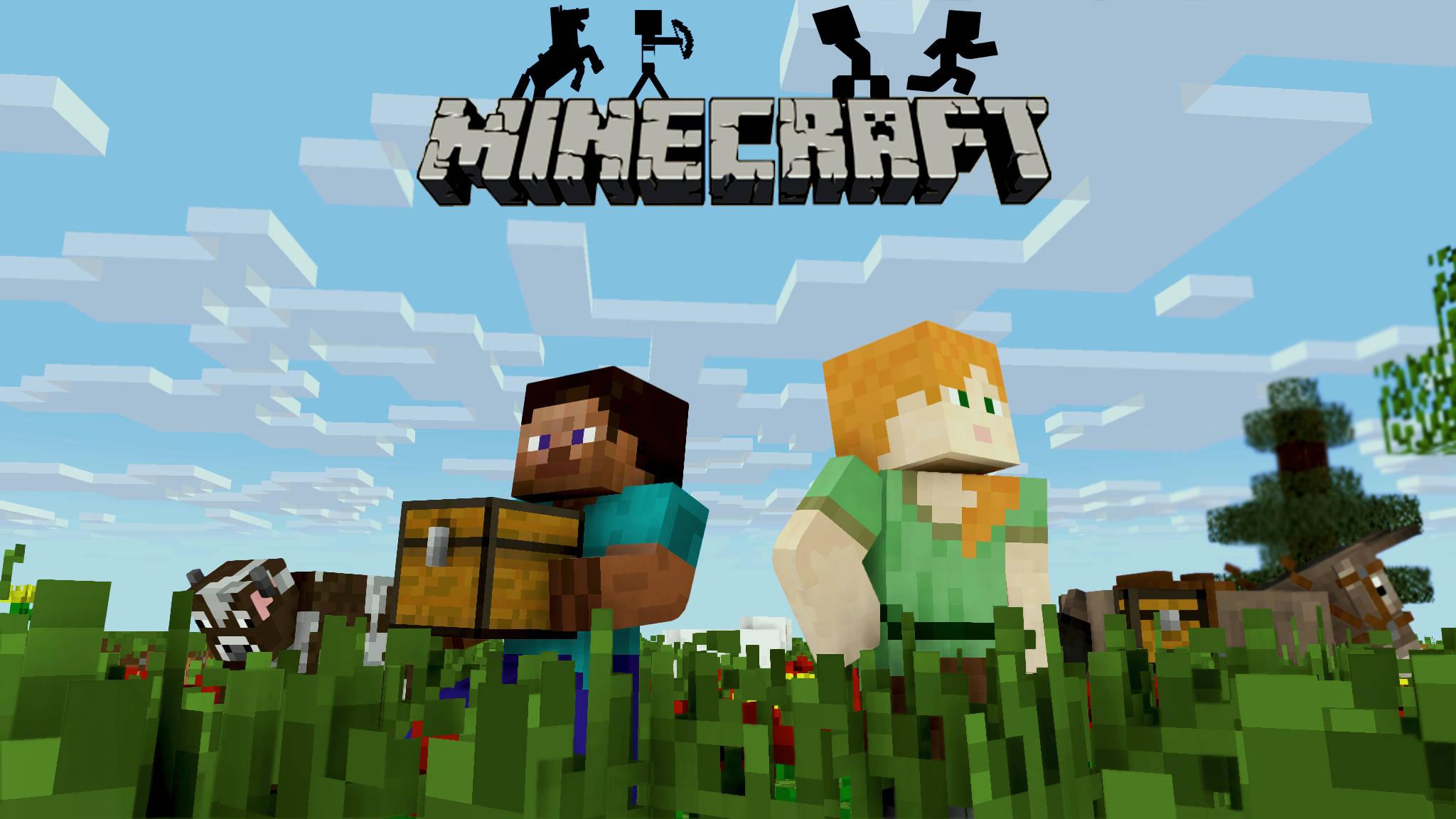 Steve and Alex enjoy the peaceful world of Minecraft