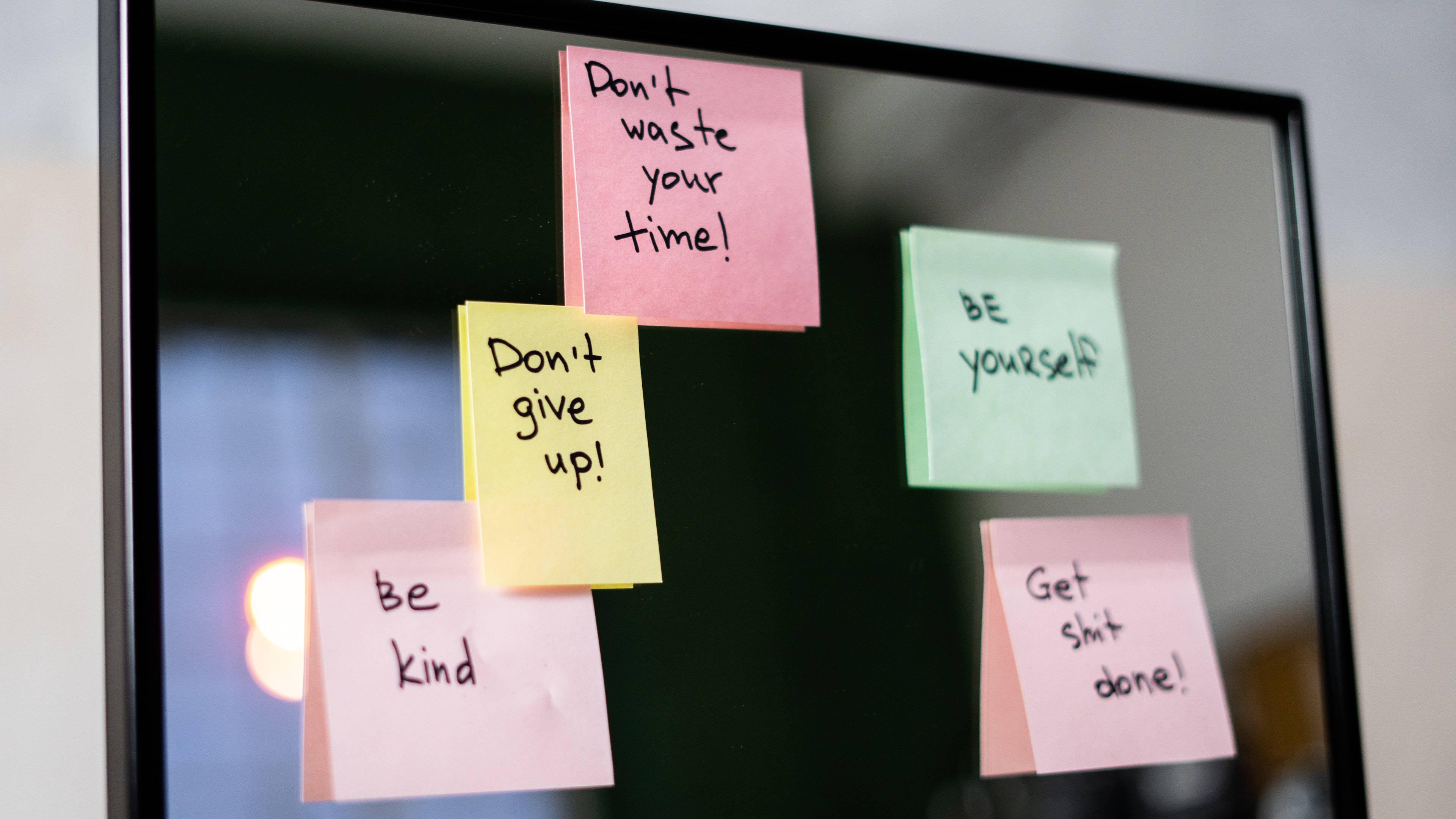 Sticky Note 4K Ultra HD Motivational — 3840x2160 wallpaper