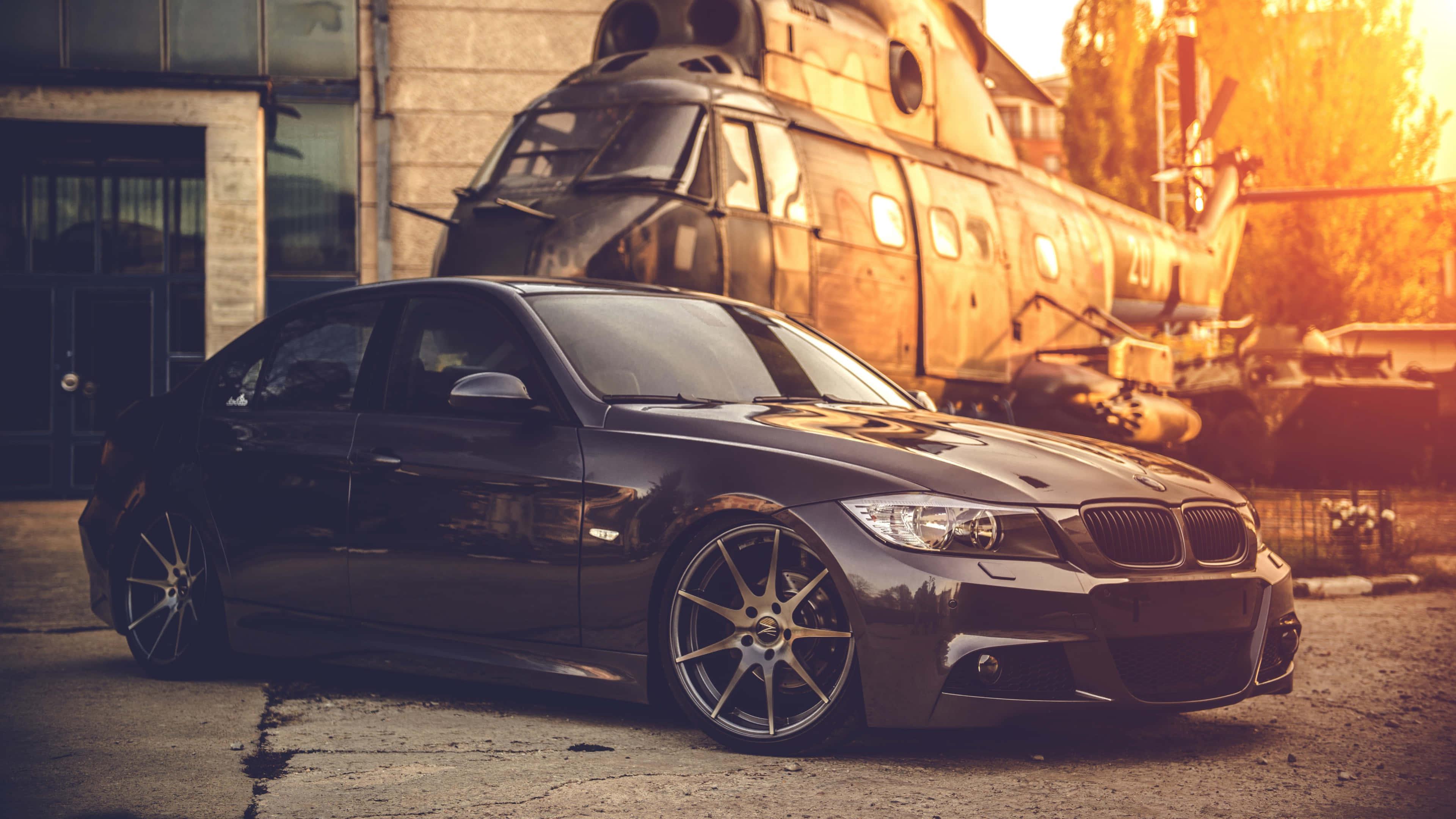 Striking 4K BMW Car in Dynamic Pose — 3840x2160 wallpaper