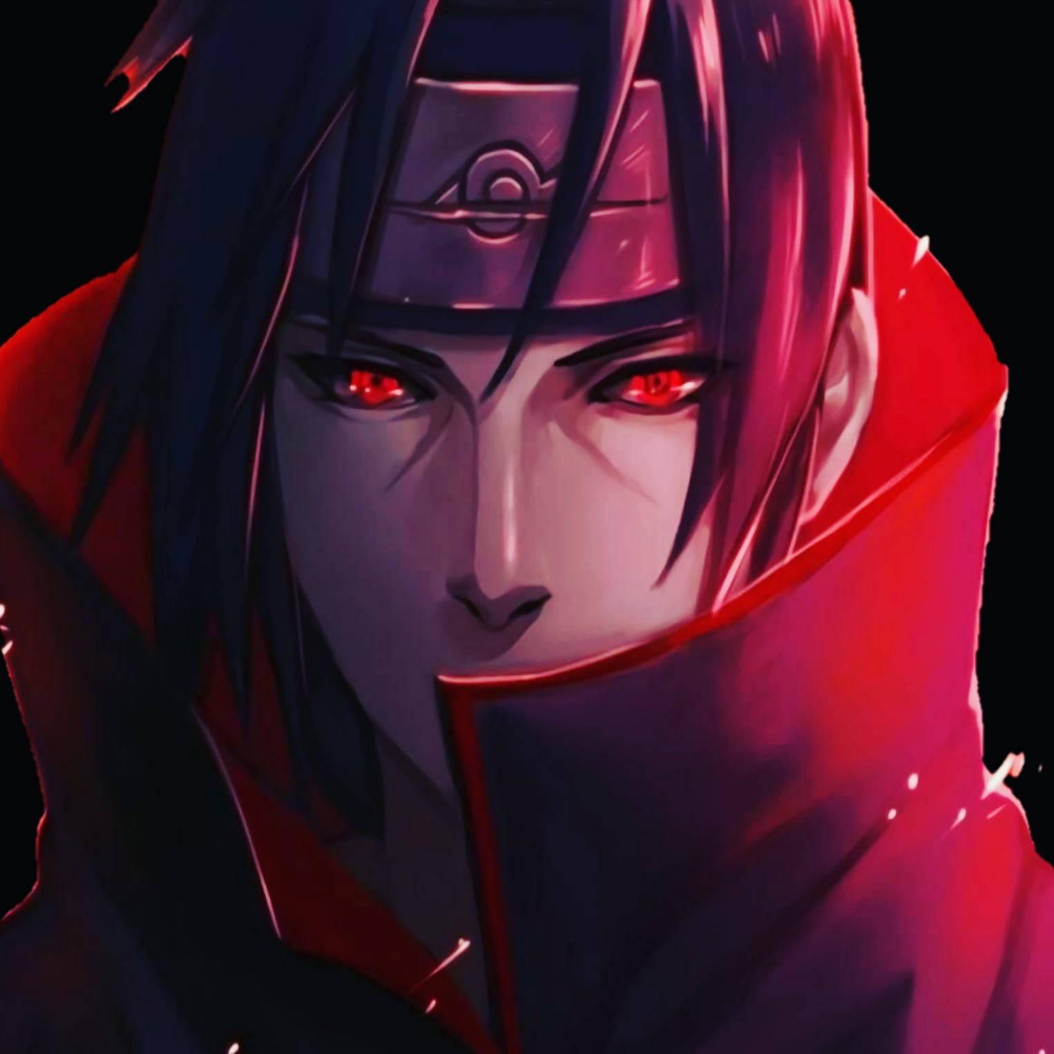 Striking Akatsuki Uchiha Itachi PFP Digital Painting — 1526x1526 wallpaper