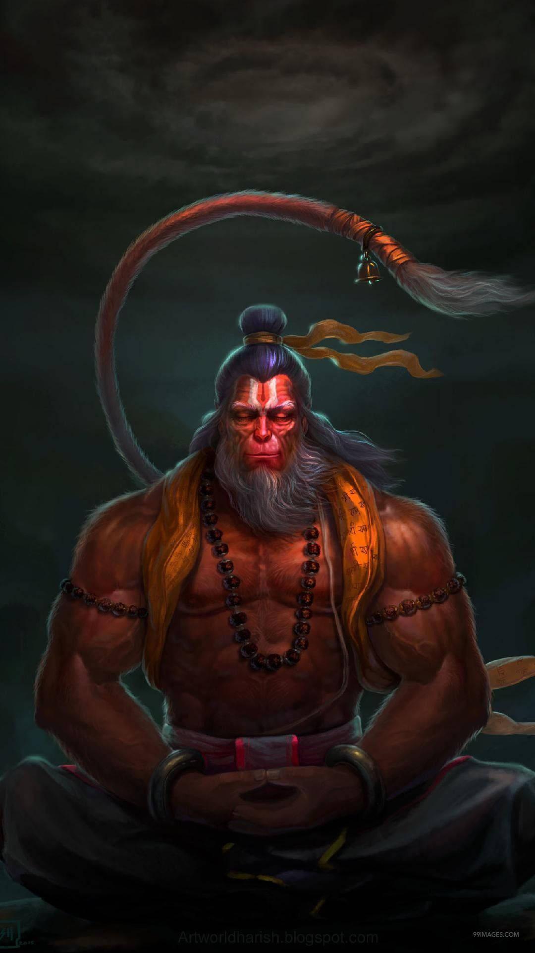 Strong Lord Hanuman 3D — 1080x1921 wallpaper