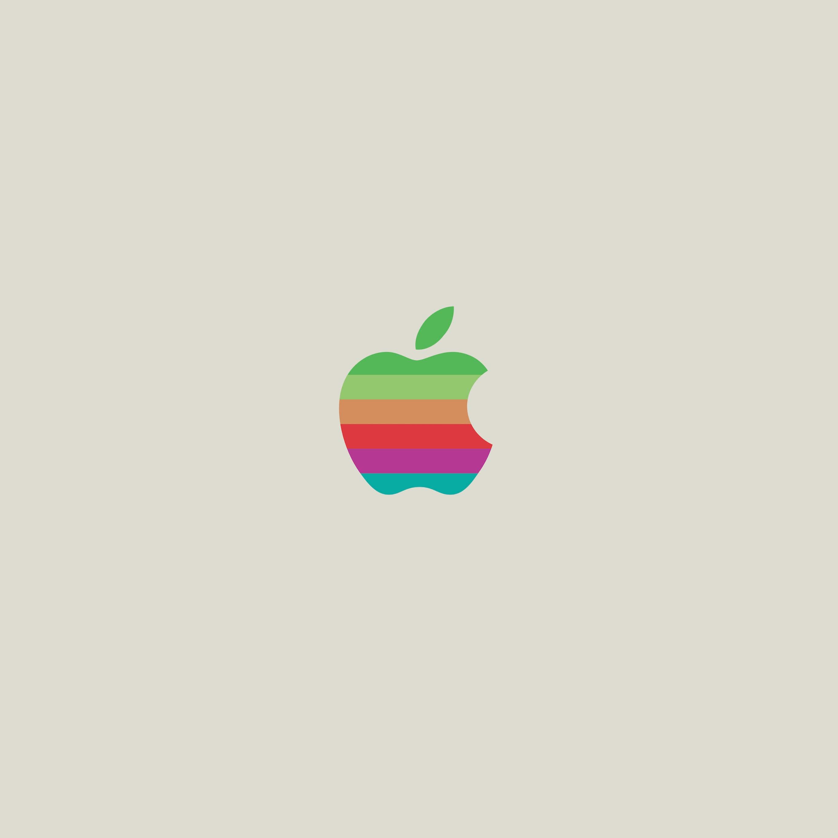 Stunning 3D Apple Logo in Vibrant Colors — 2732x2732 wallpaper