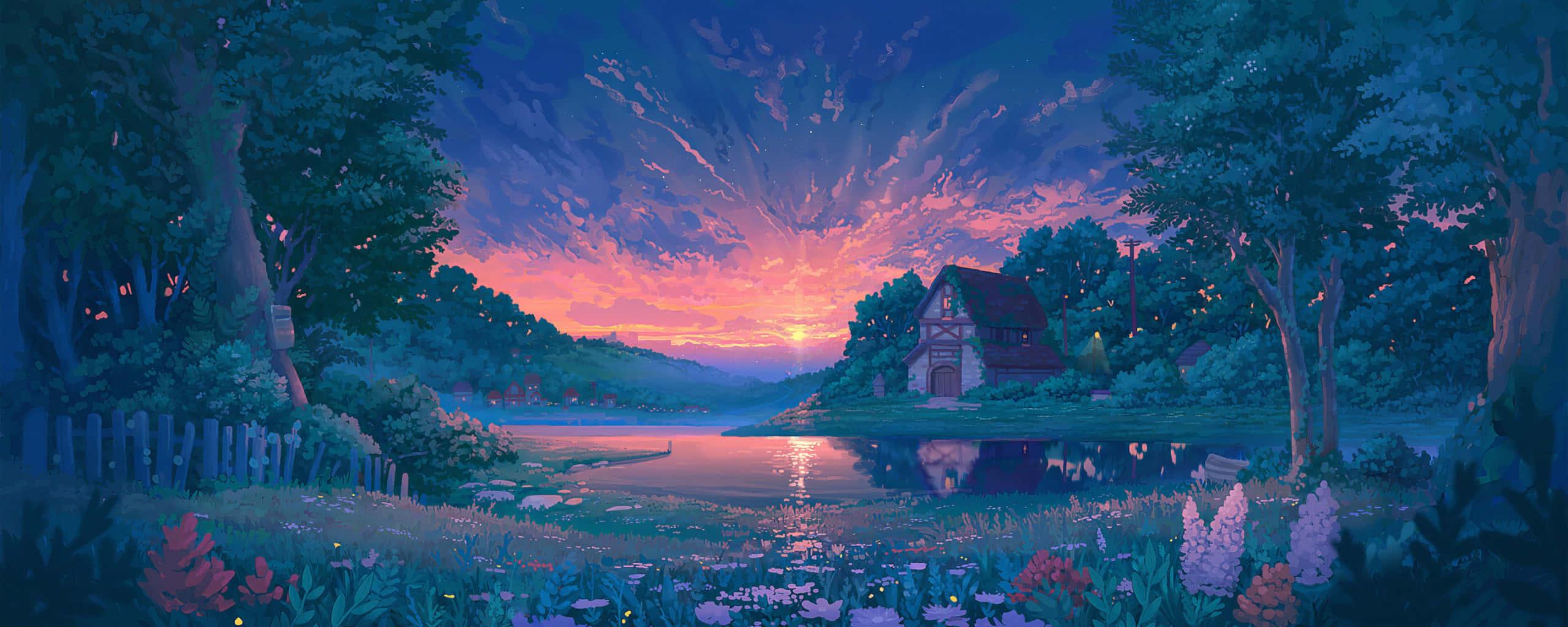 Stunning Aesthetic Computer 4k Resolution Desktop Background — 2560x1024 wallpaper