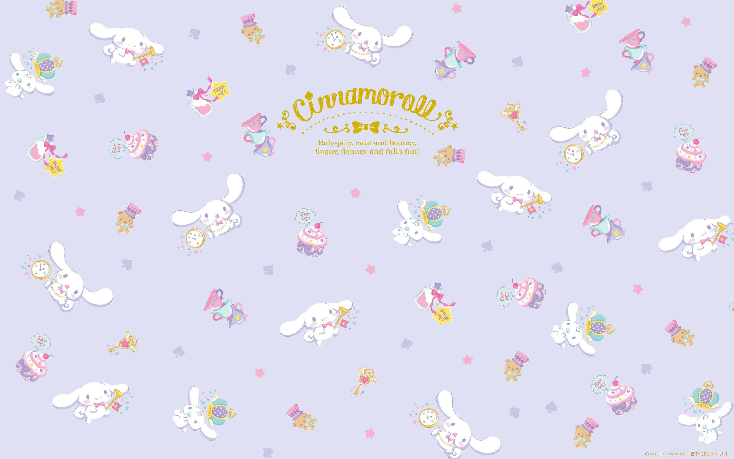 Stunning Cinnamoroll patterned laptop — 2880x1800 wallpaper