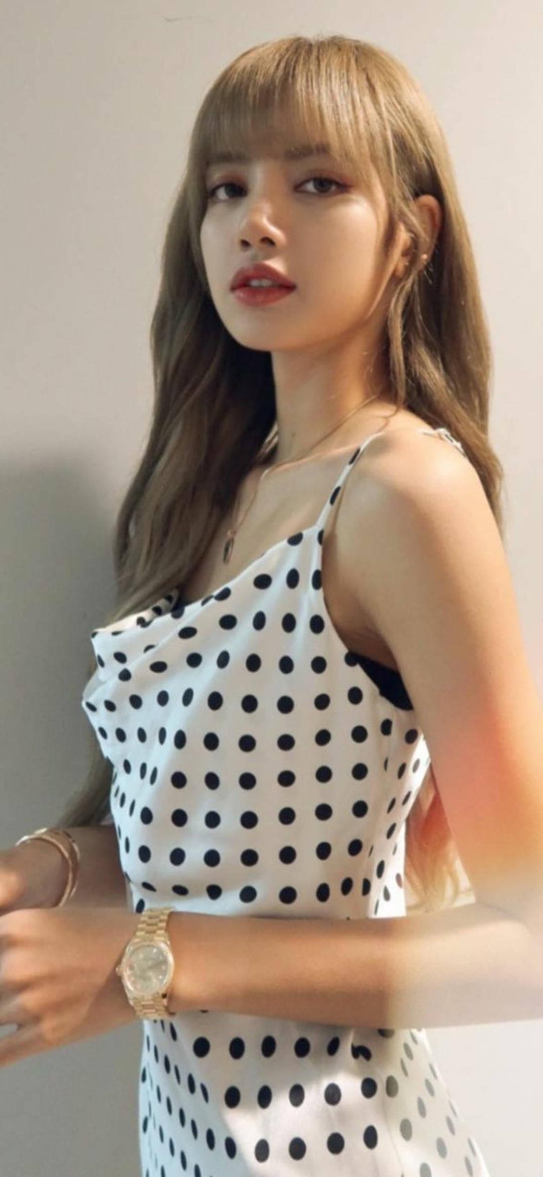 Stunning Lisa Blackpink HD In Polka Dot Dress — 1080x2340 wallpaper