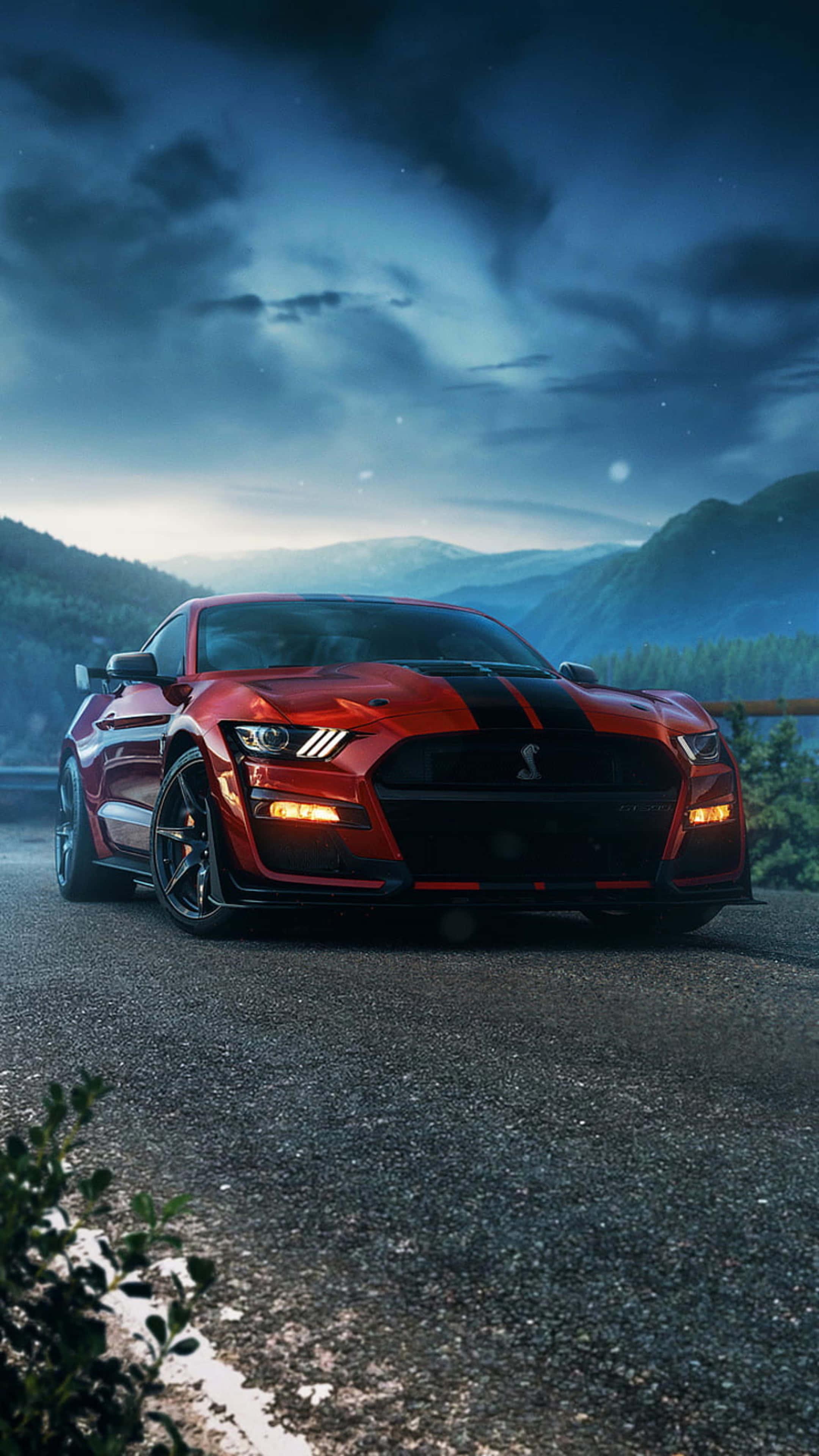 Stunning Orange Sports Car on Open Road — 2160x3840 wallpaper