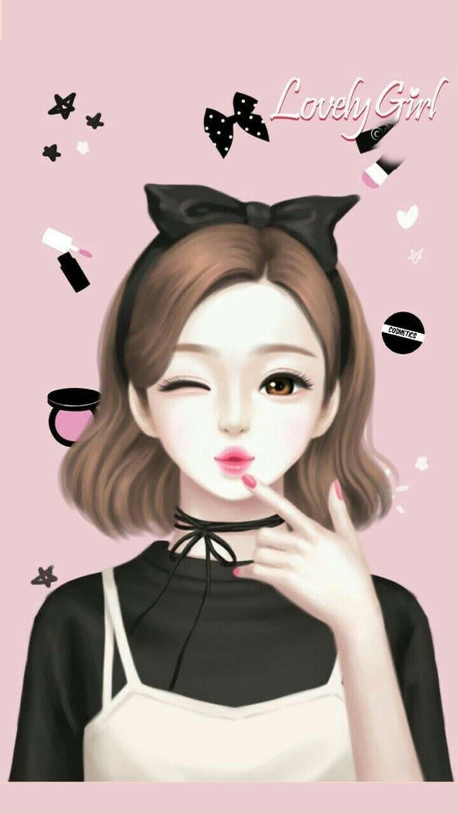 Stylish Korean Anime Girl — 900x1600 wallpaper