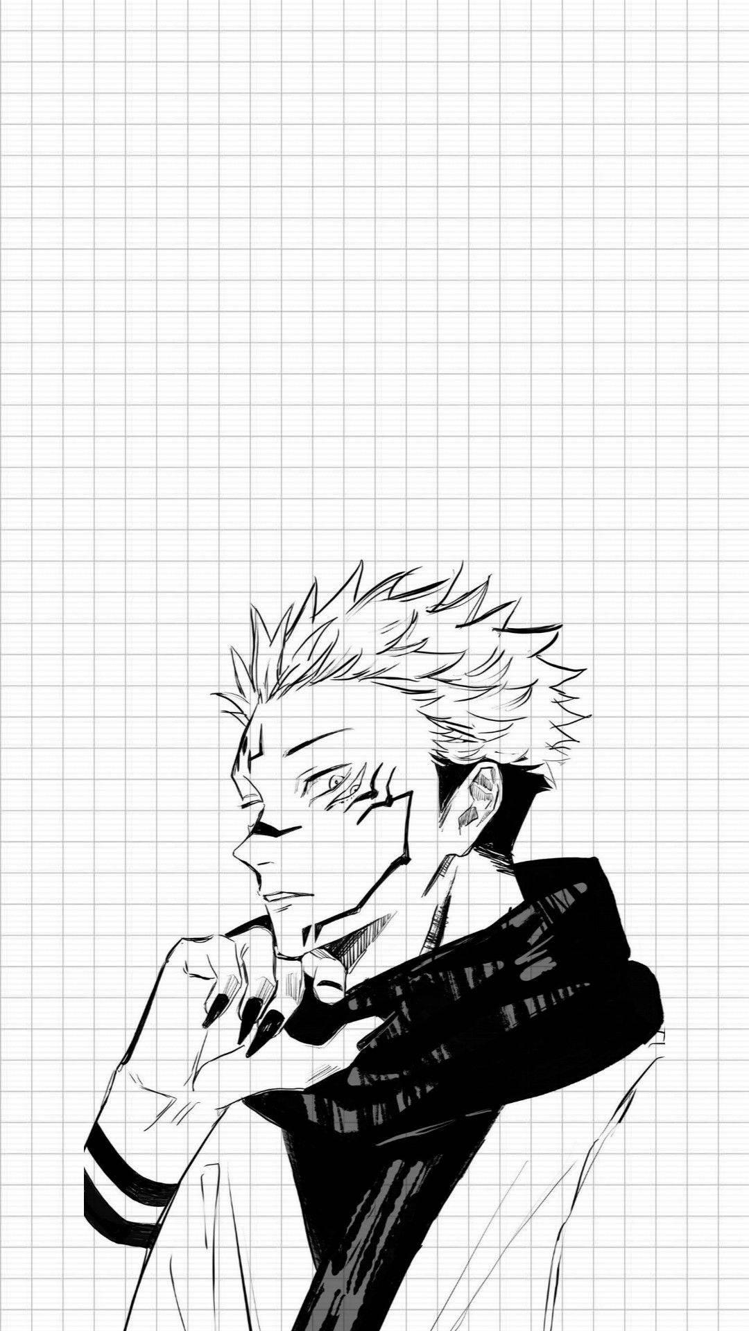 Sukuna Ballpoint Pen Sketch