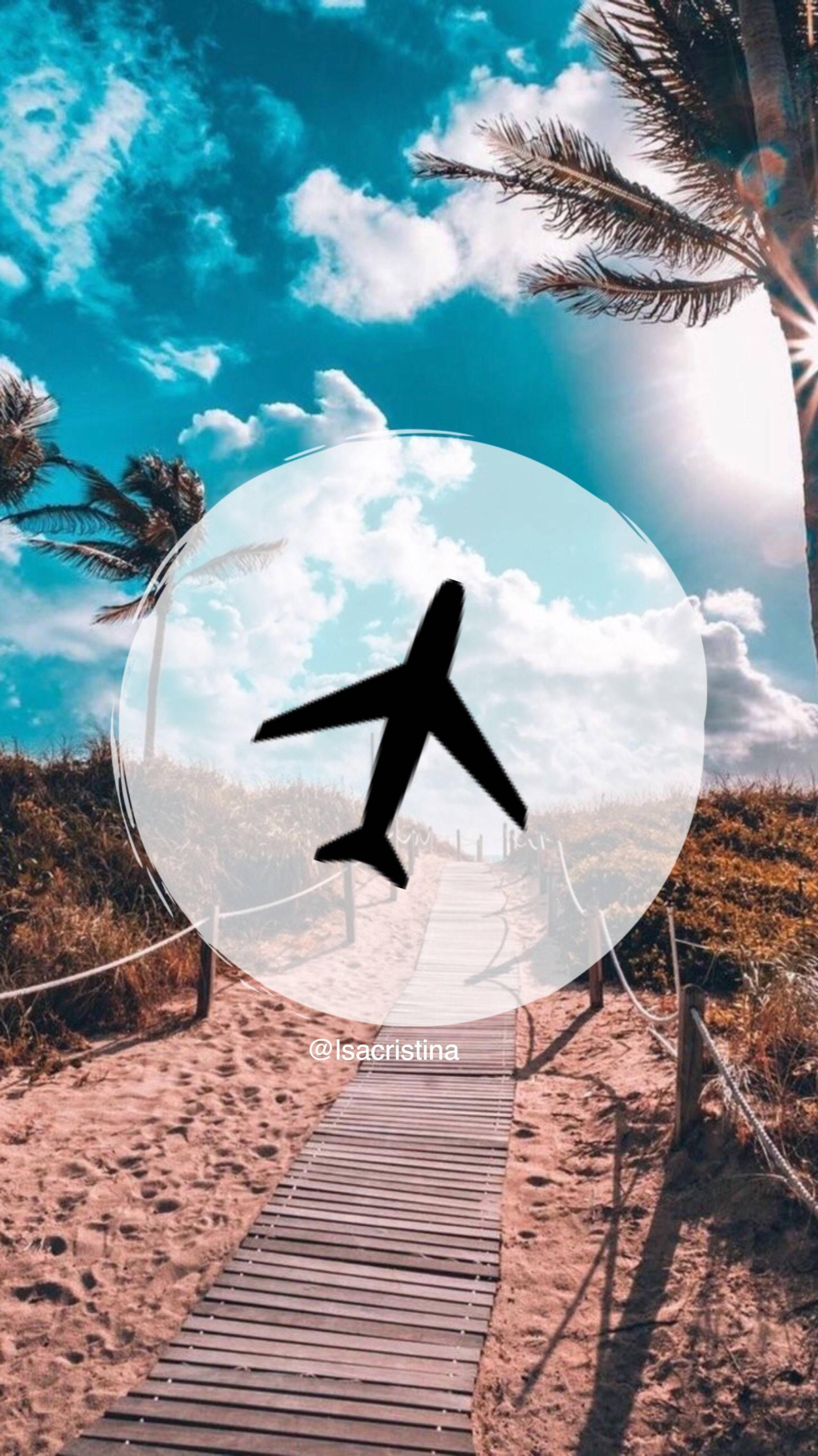 Summer Aesthetic Airplane Icon — 1728x3072 wallpaper