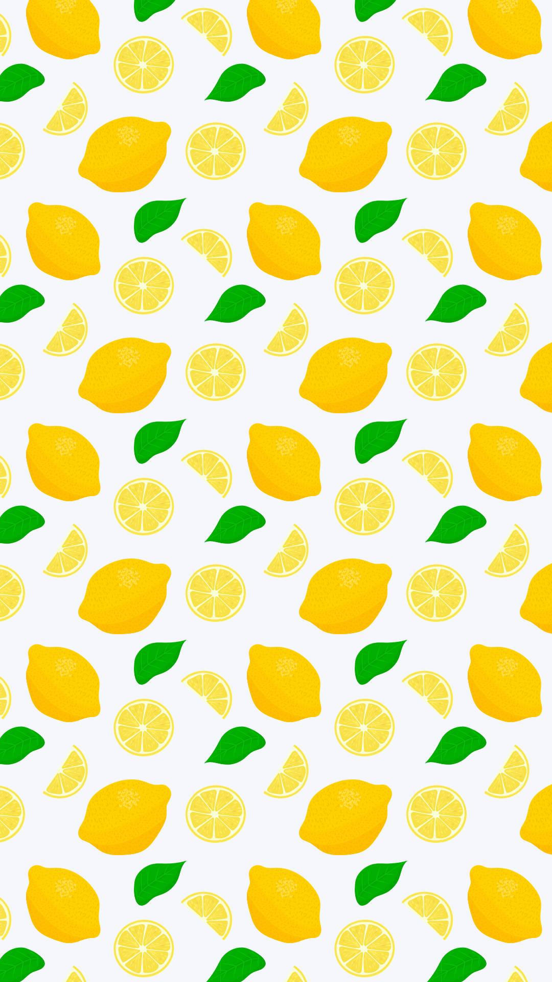Summer iPhone Lemon Pattern — 1080x1920 wallpaper