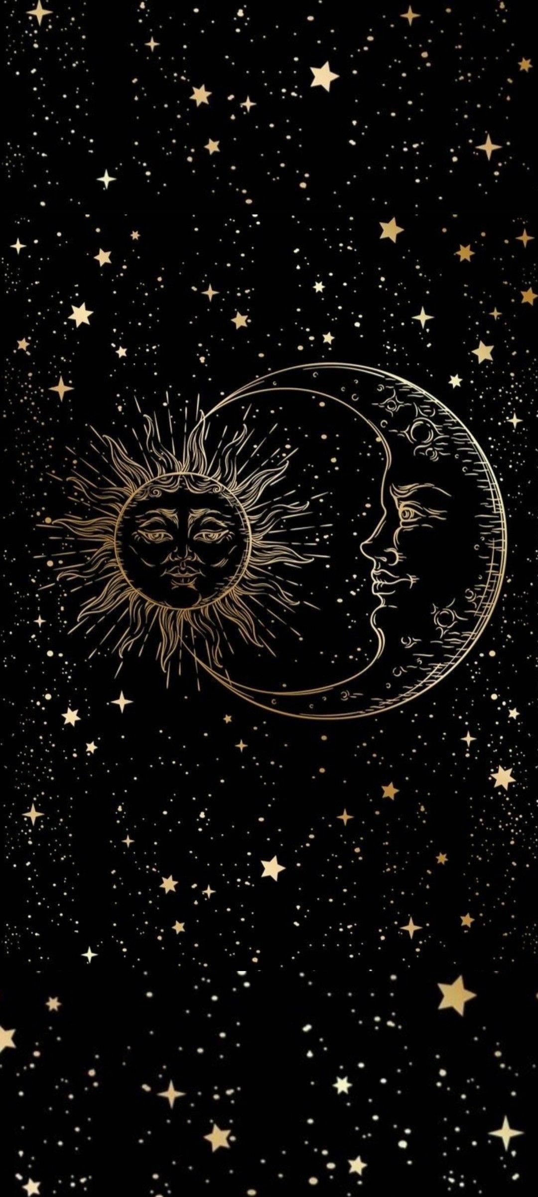 Sun And Moon Aesthetic — 1080x2400 wallpaper