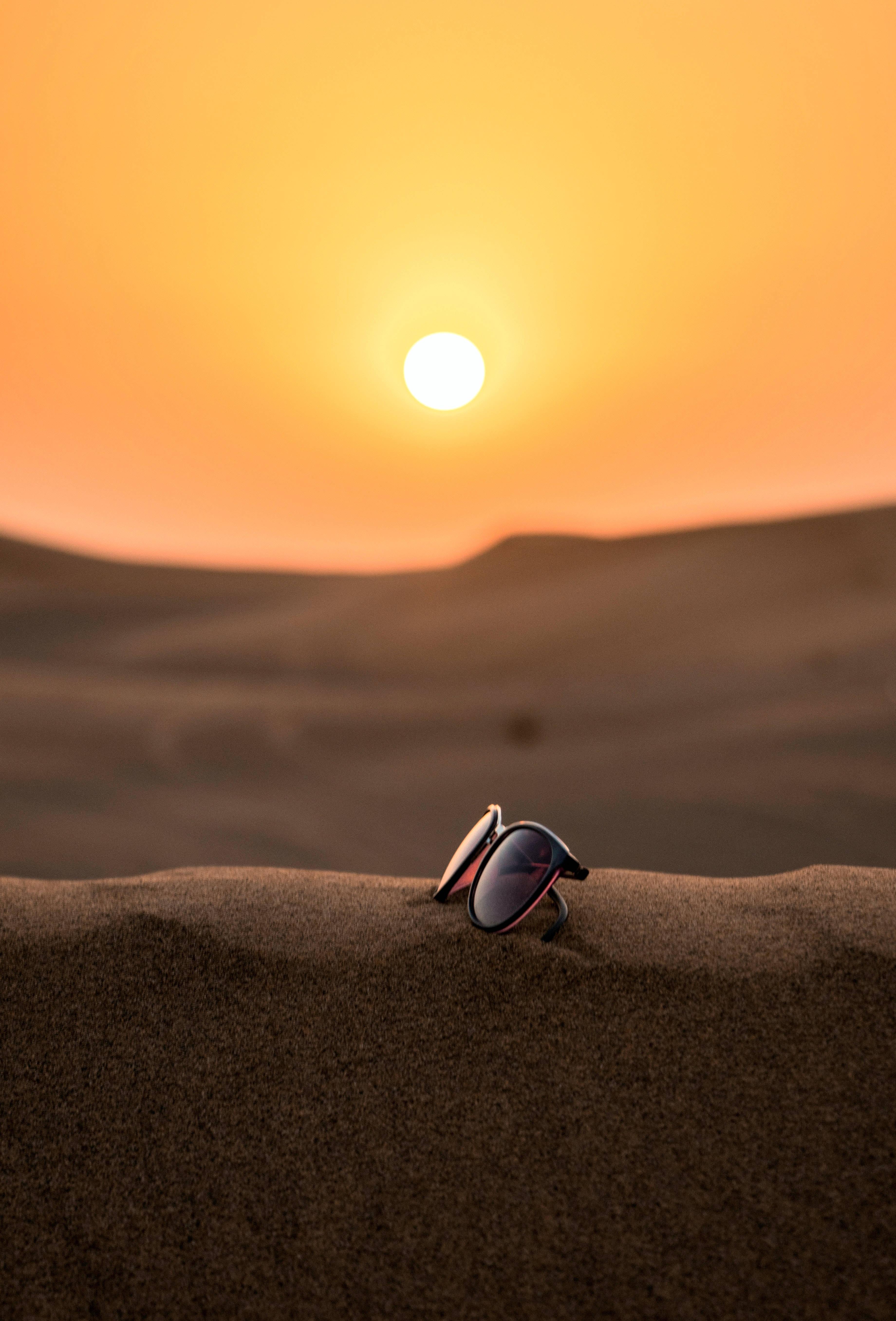 Sunglasses On Sand Summer iPhone — 3680x5424 wallpaper