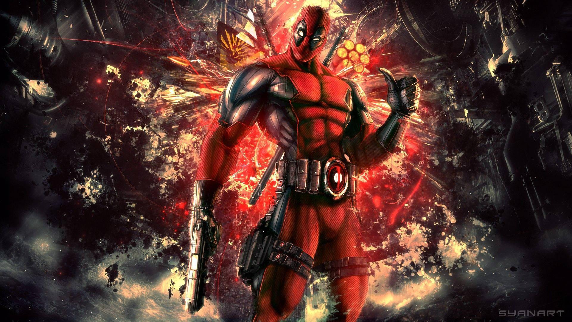 Superhero Deadpool Digital Art — 1920x1080 wallpaper