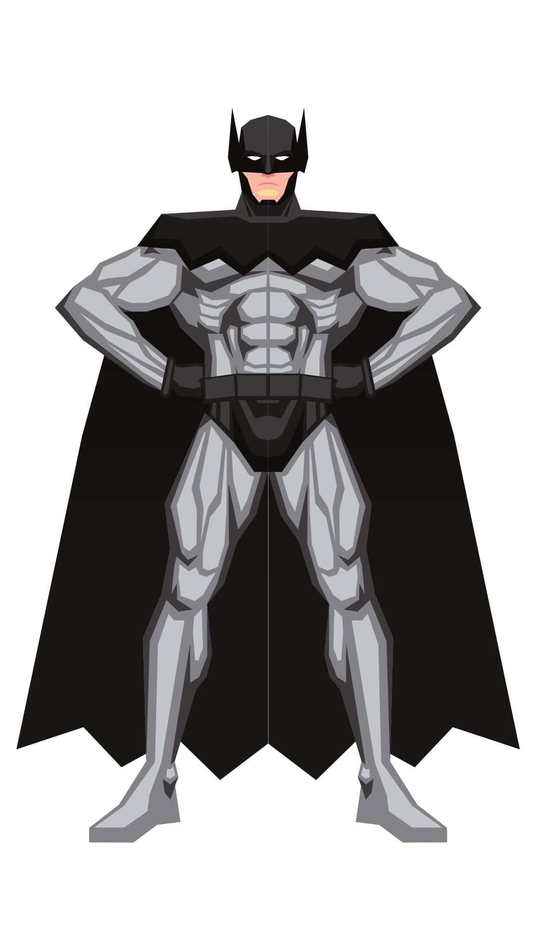 Superhero With Long Black Cape Background — 1080x1920 wallpaper
