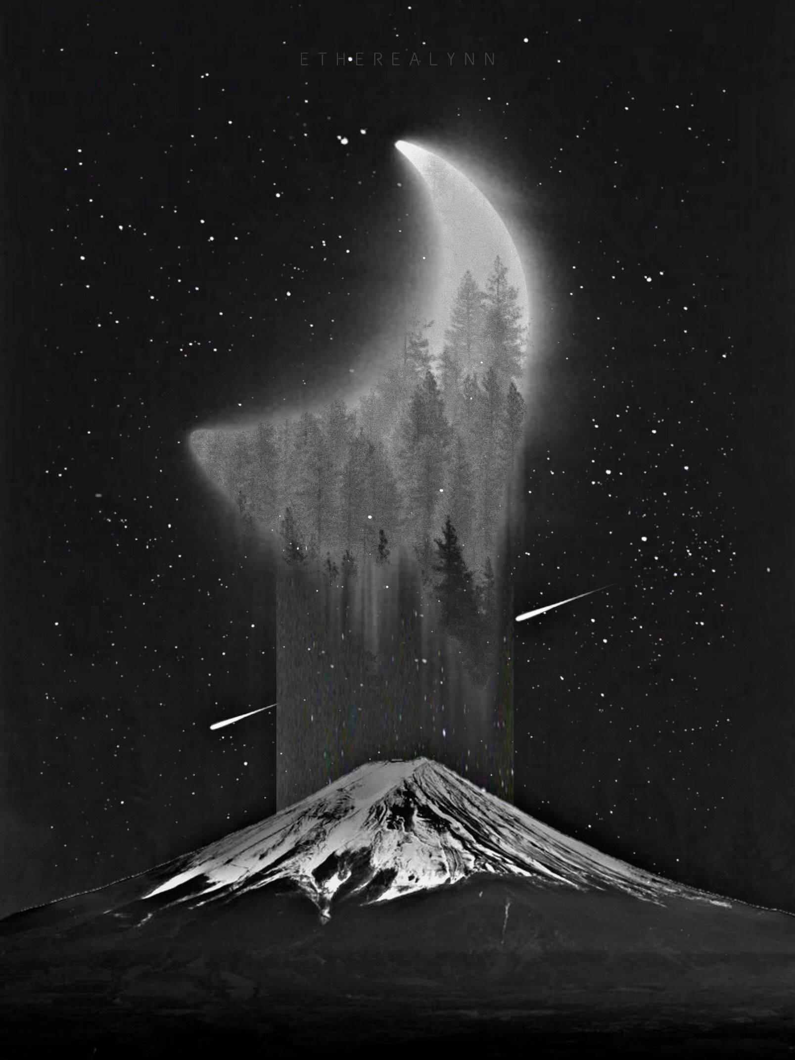 Superimposed Moon Aesthetic — 1607x2142 wallpaper