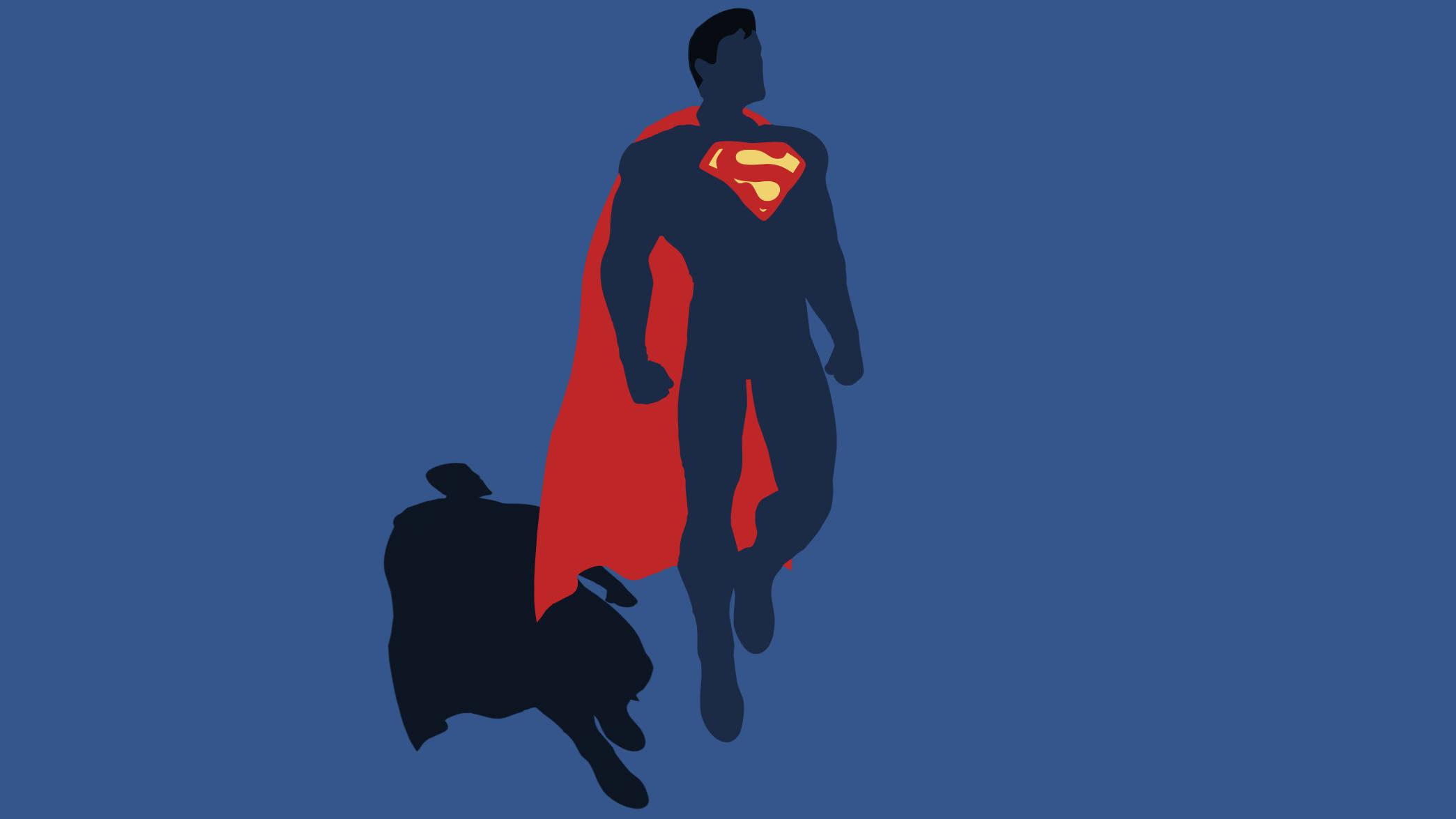 Superman flying through the sky — 2089x1175 wallpaper