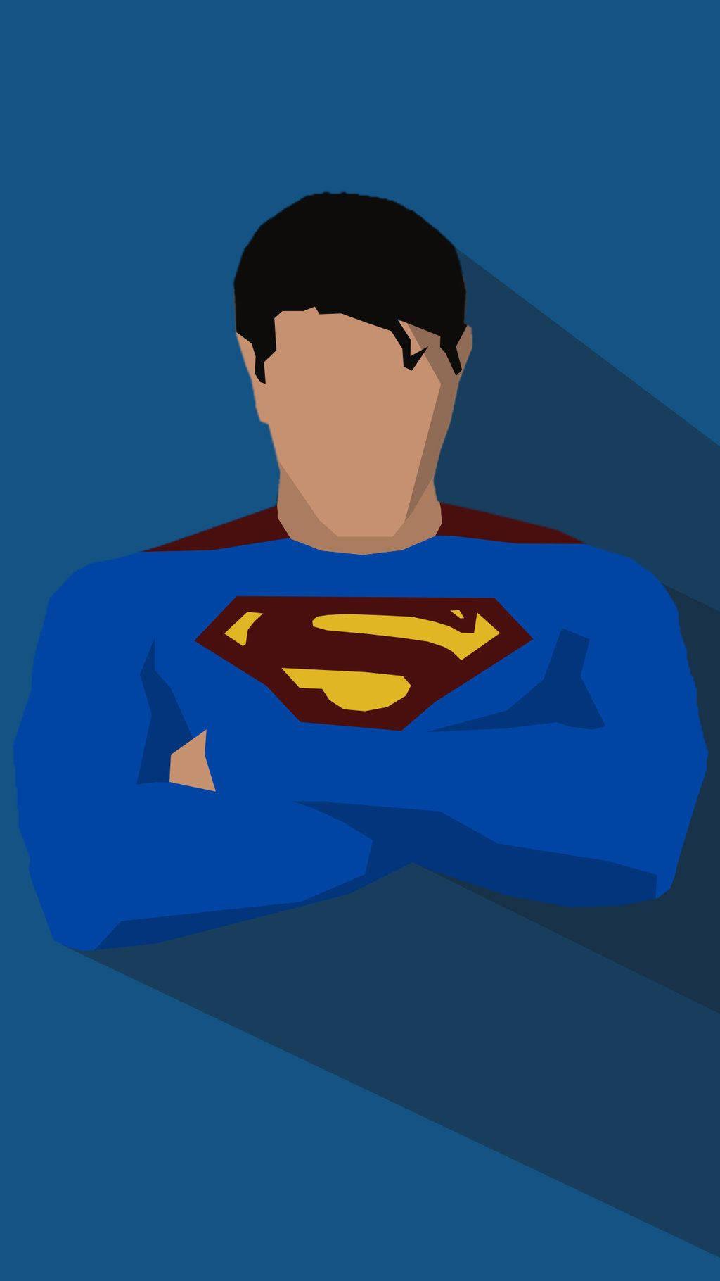 Superman with iconic red and blue costume — 1024x1820 wallpaper