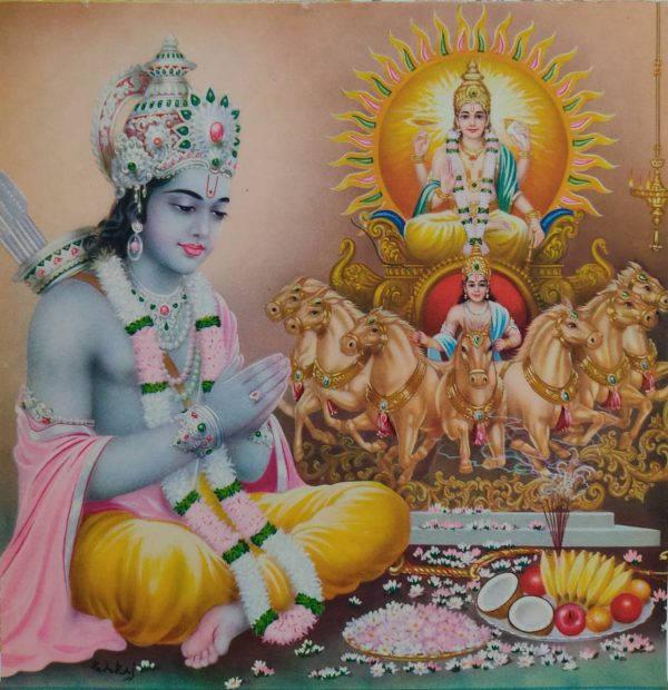 Surya Bhagwan And Krishna — 600x620 wallpaper