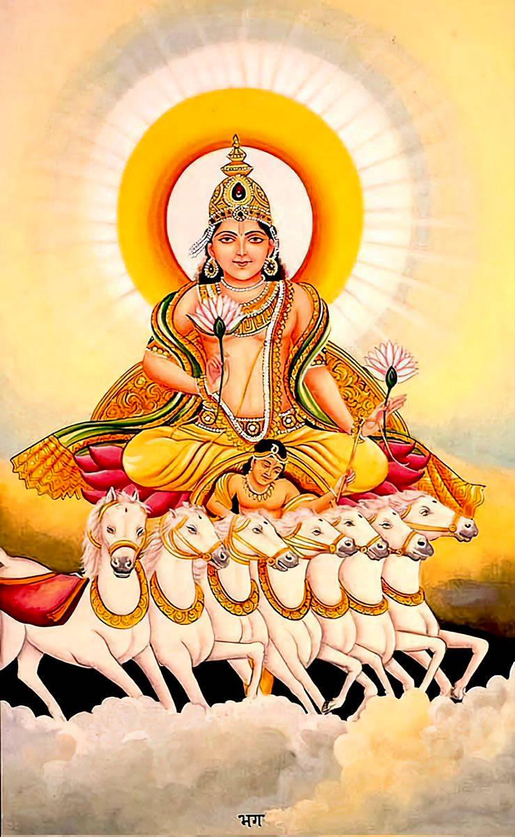 Surya Bhagwan Huge Halo — 739x1200 wallpaper