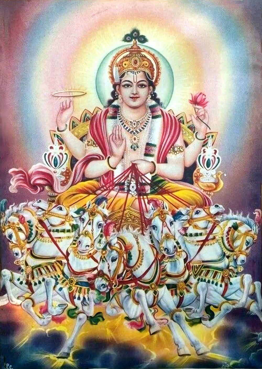 Surya Bhagwan In The Sky — 1000x1407 wallpaper