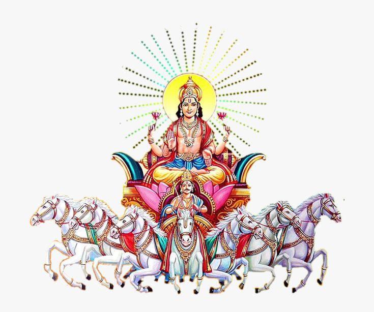Surya Bhagwan Plain White Background — 735x614 wallpaper