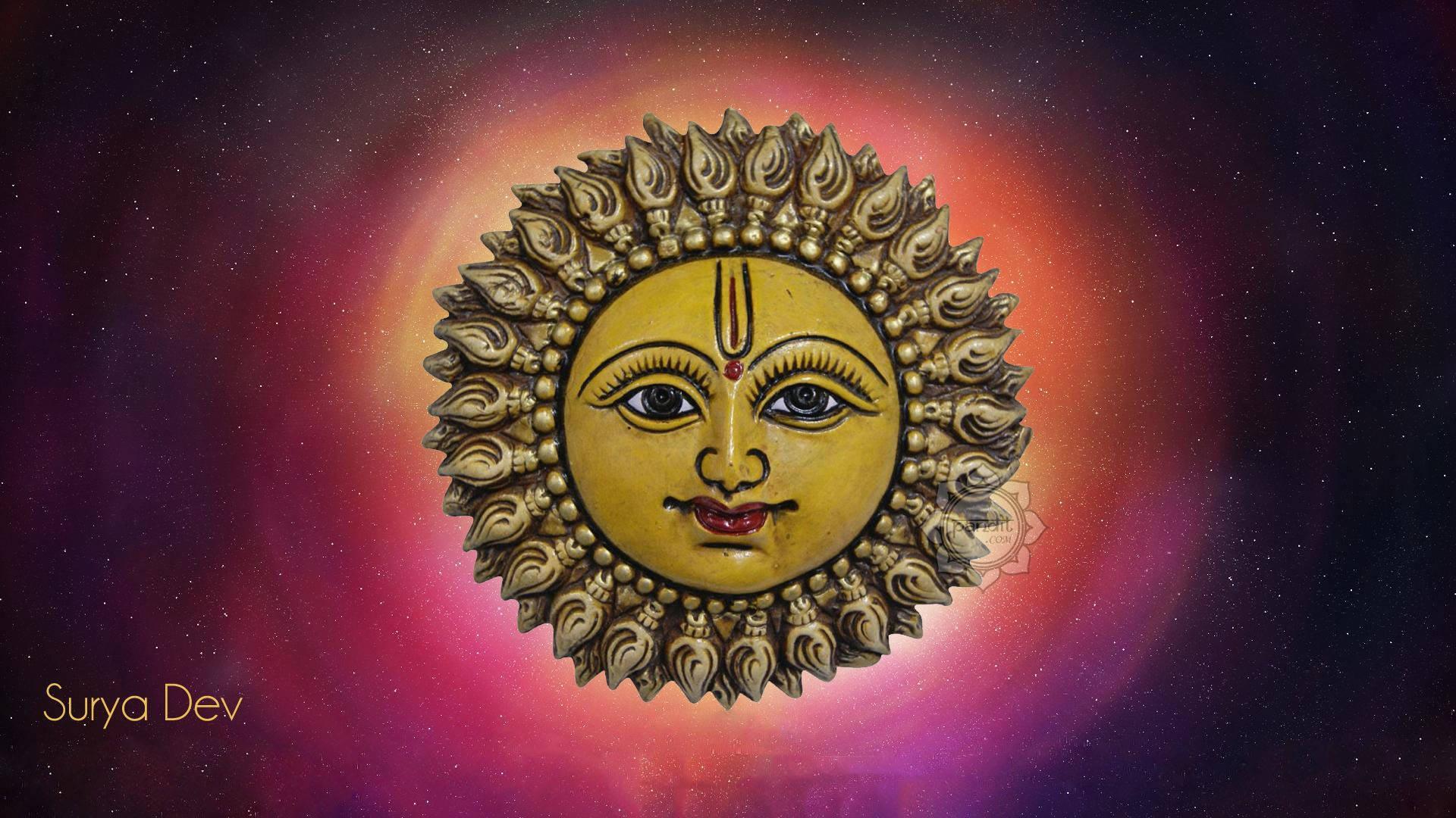 Surya Bhagwan Sun Illustration — 1920x1080 wallpaper