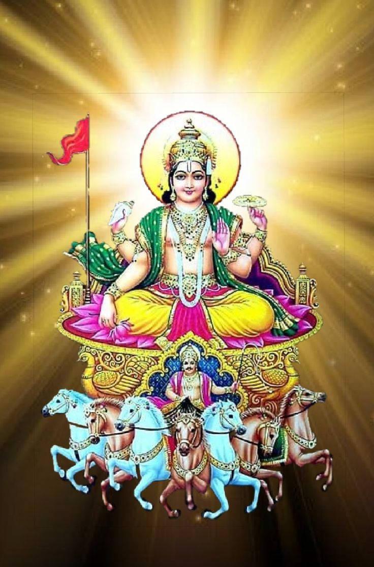 Surya Bhagwan With A Bright Sun — 736x1114 wallpaper