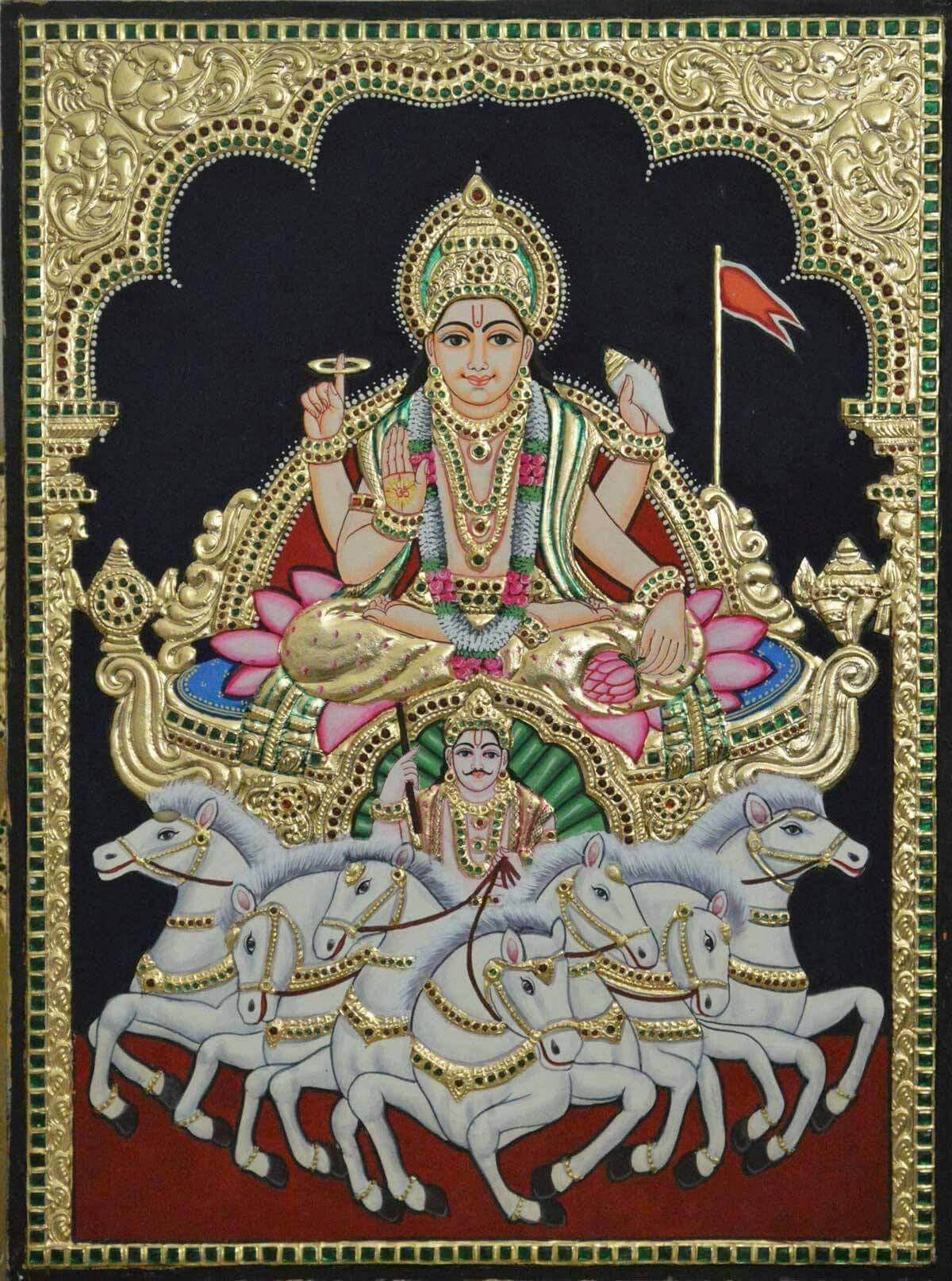 Surya Bhagwan With Intricate Frame — 1200x1614 wallpaper