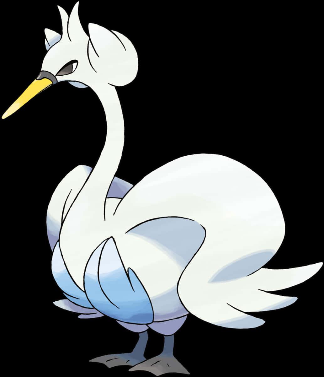 Swan Pokemon Swanna Illustration — 1033x1201 wallpaper