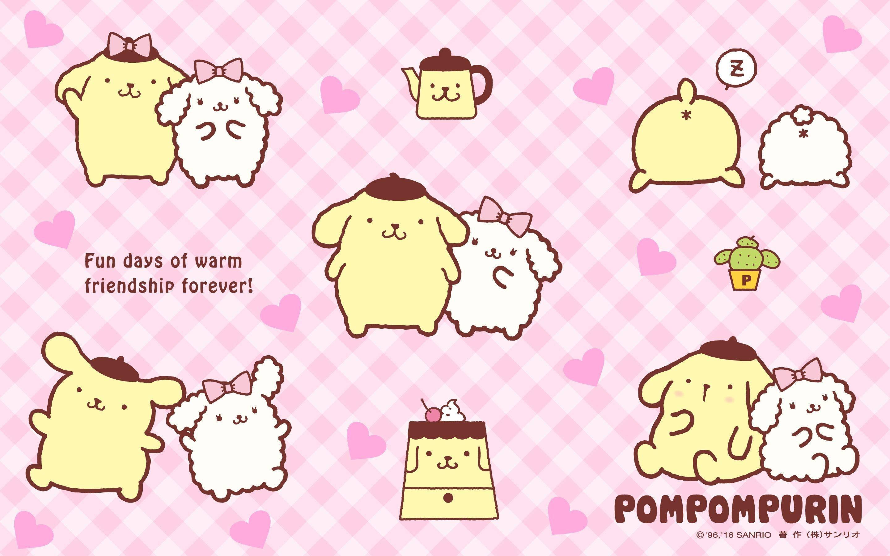 Sweet Pompompurin And Macaroon — 2880x1800 wallpaper