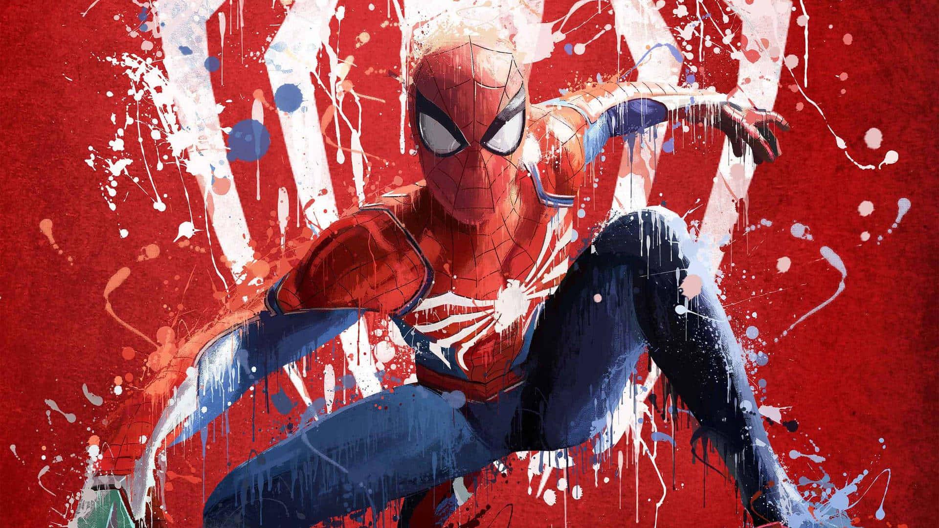 "Swinging into action, Spiderman is ready for a new adventure."