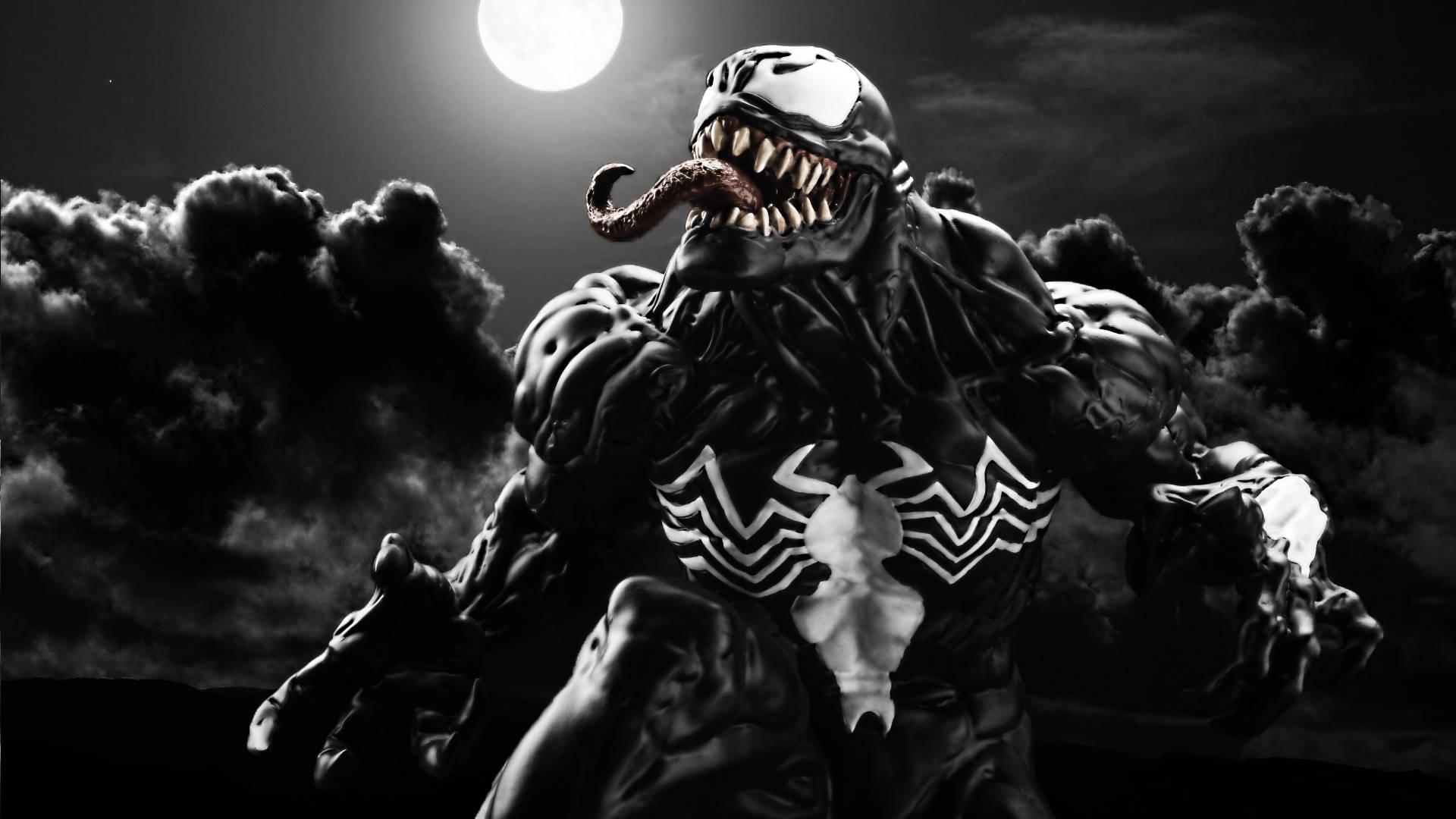 Symbiote Venom During Night — 1920x1080 wallpaper