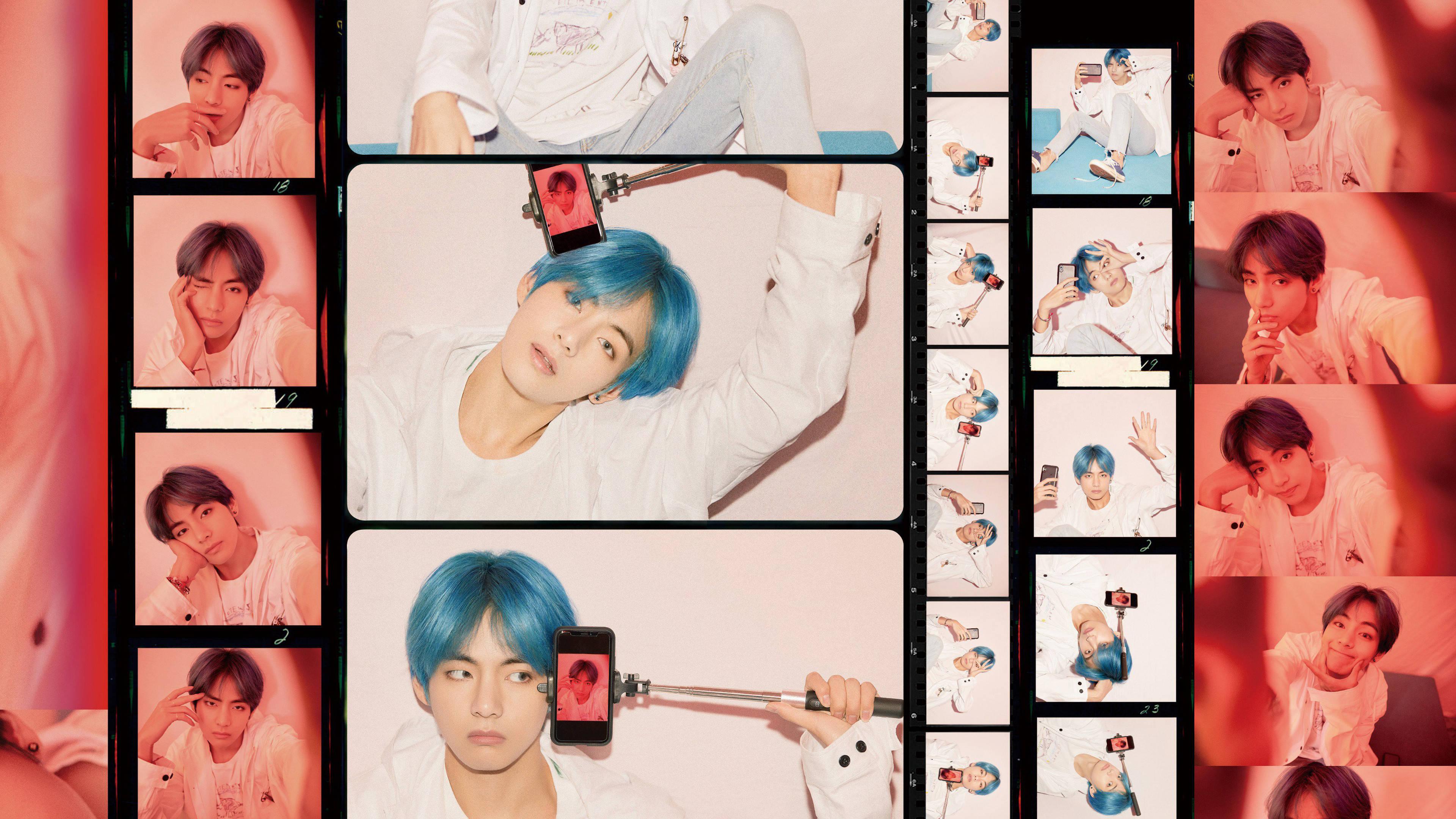 Taehyung MOTS Persona Film Strip — 3840x2160 wallpaper